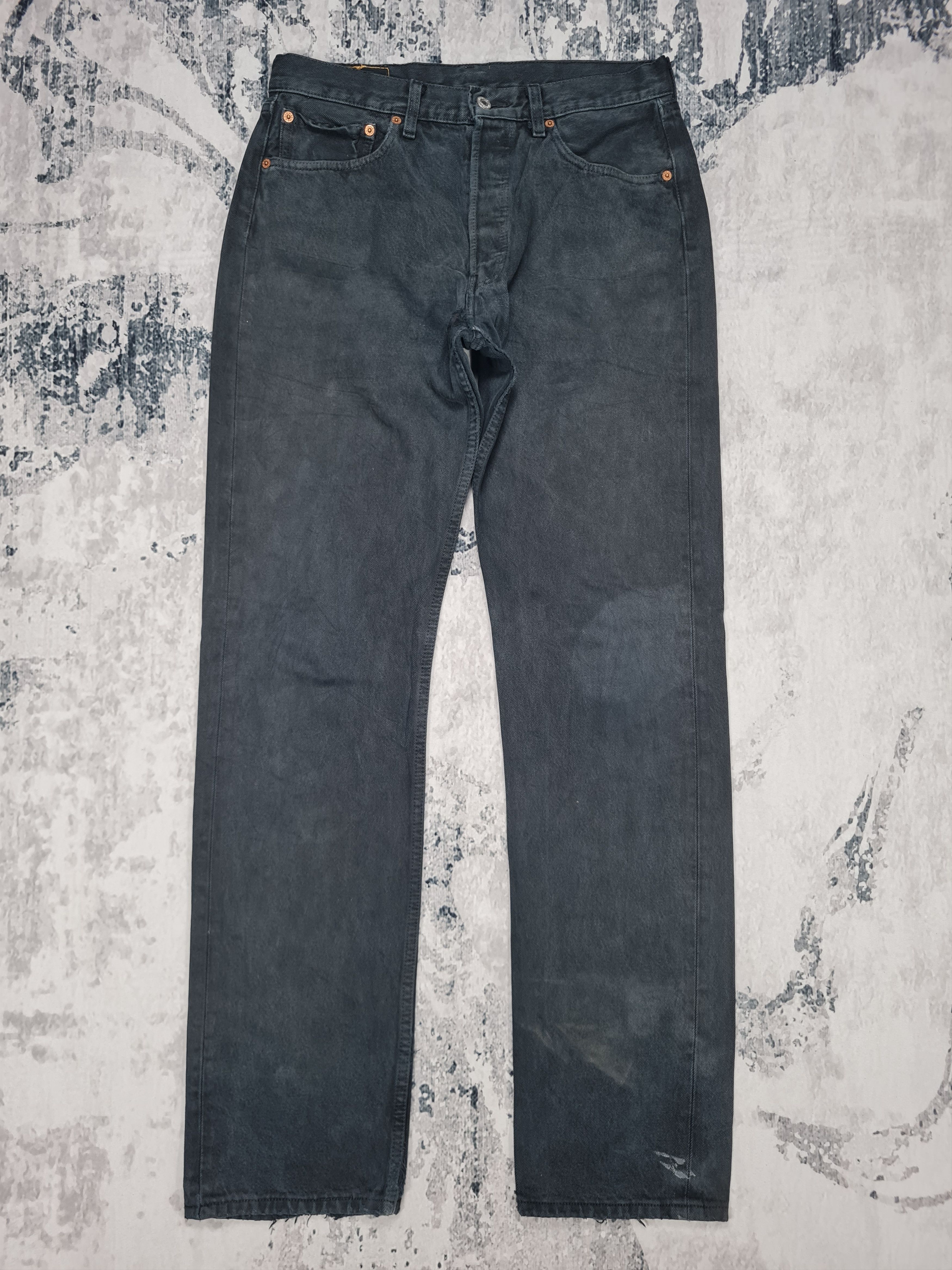Levi's Vtg LEVIS 501 Super Black Stain Size 31X33.5 Jeans L0220 Size US 31 - 1 Thumbnail