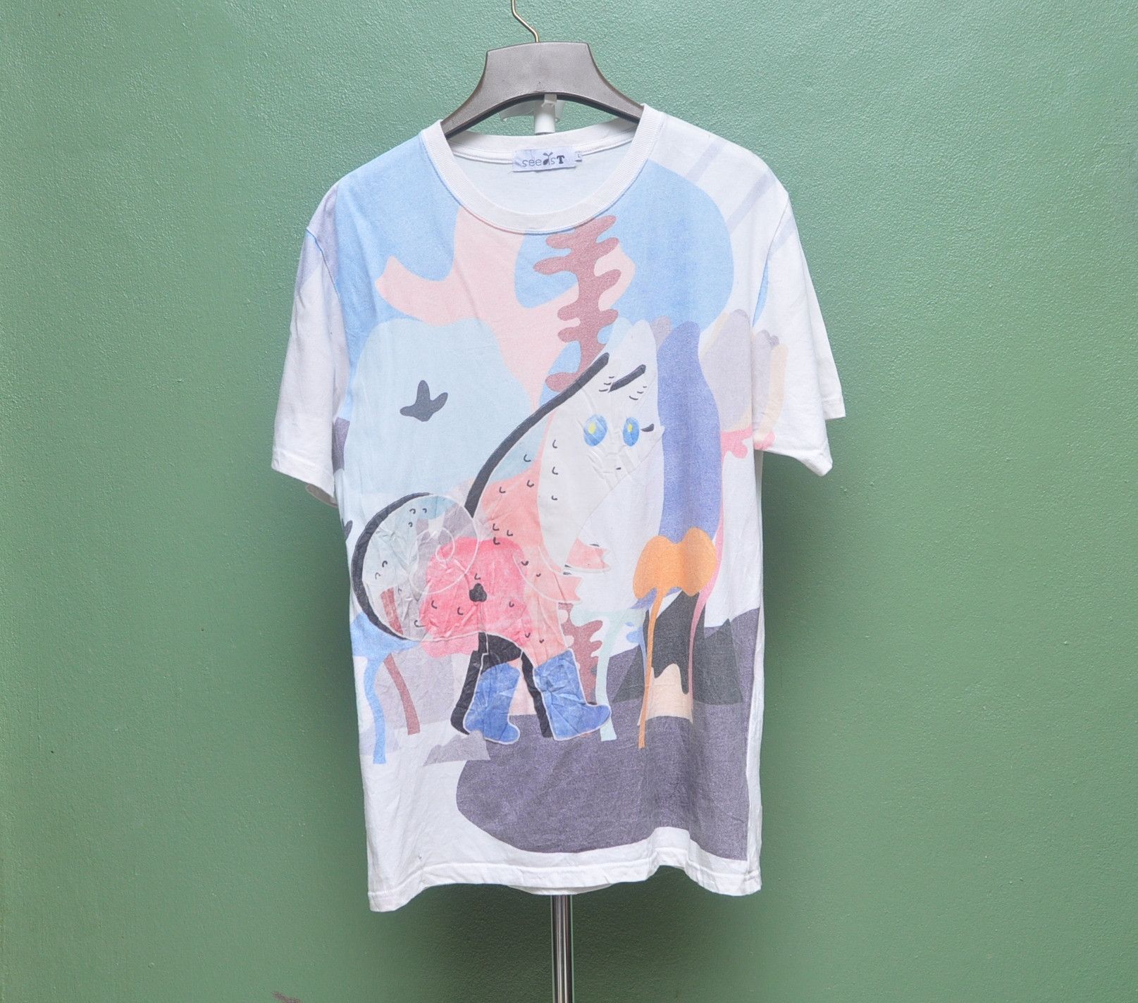 Japanese Brand Vintage Ktakura Kou Seeds Full Print Shirt Size US L / EU 52-54 / 3 - 1 Thumbnail