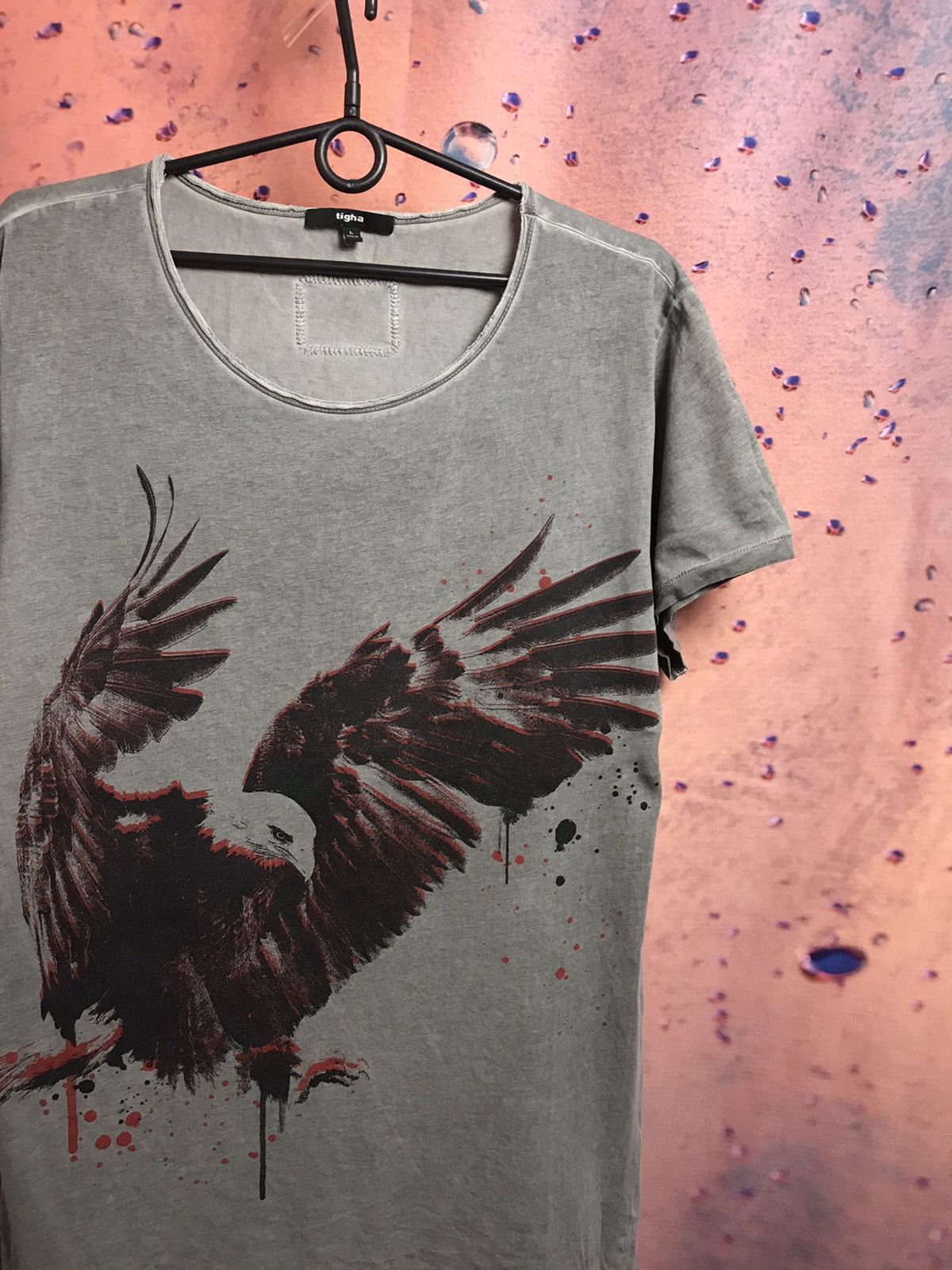 tigha Tigha streetwear luxury t shirt eagle logo Size US L / EU 52-54 / 3 - 1 Thumbnail