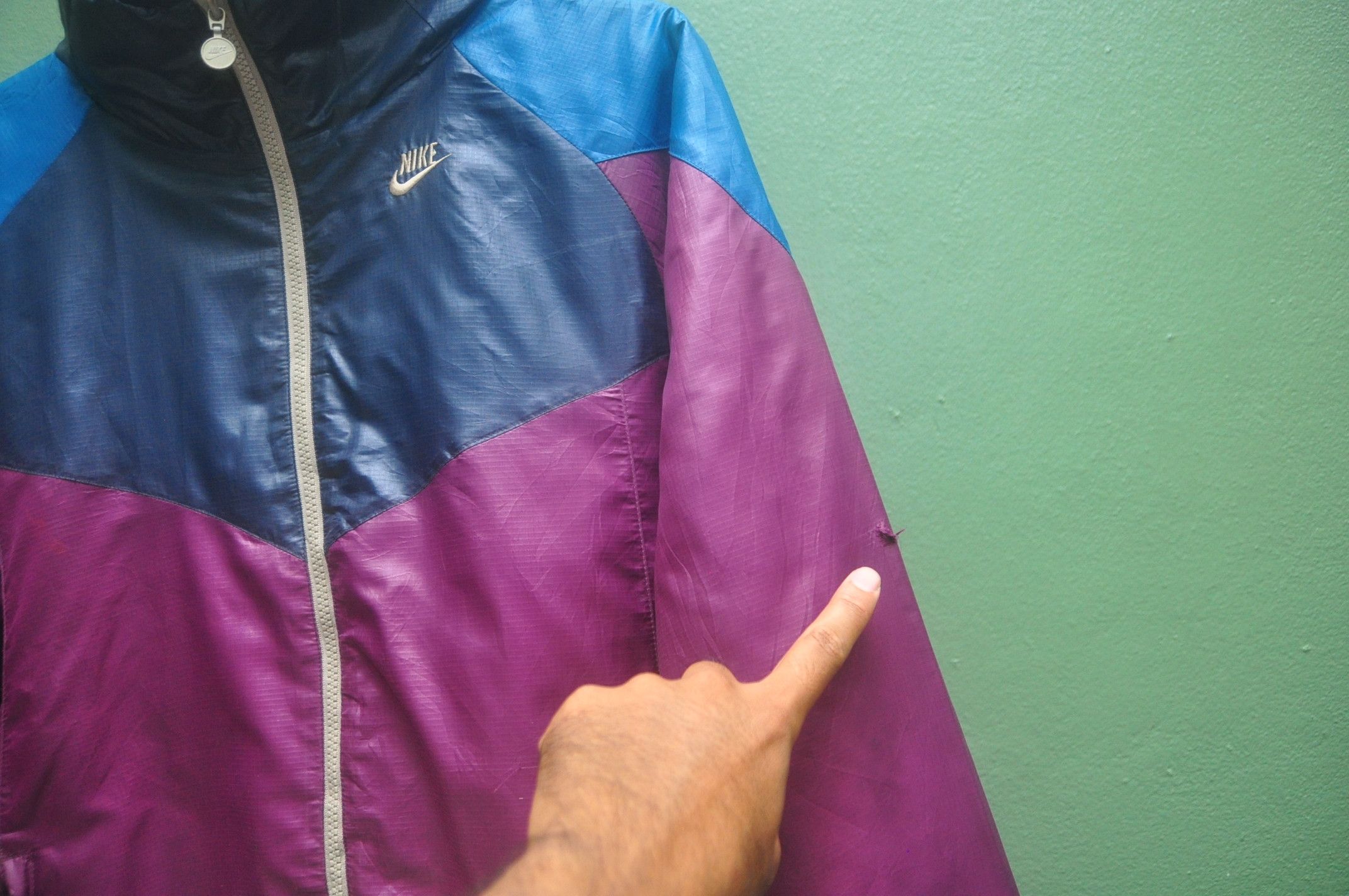 Designer × Japanese Brand × Nike Vintage Nike Colourful Multicolour Winbreaker Sweater Size US XL / EU 56 / 4 - 7 Thumbnail