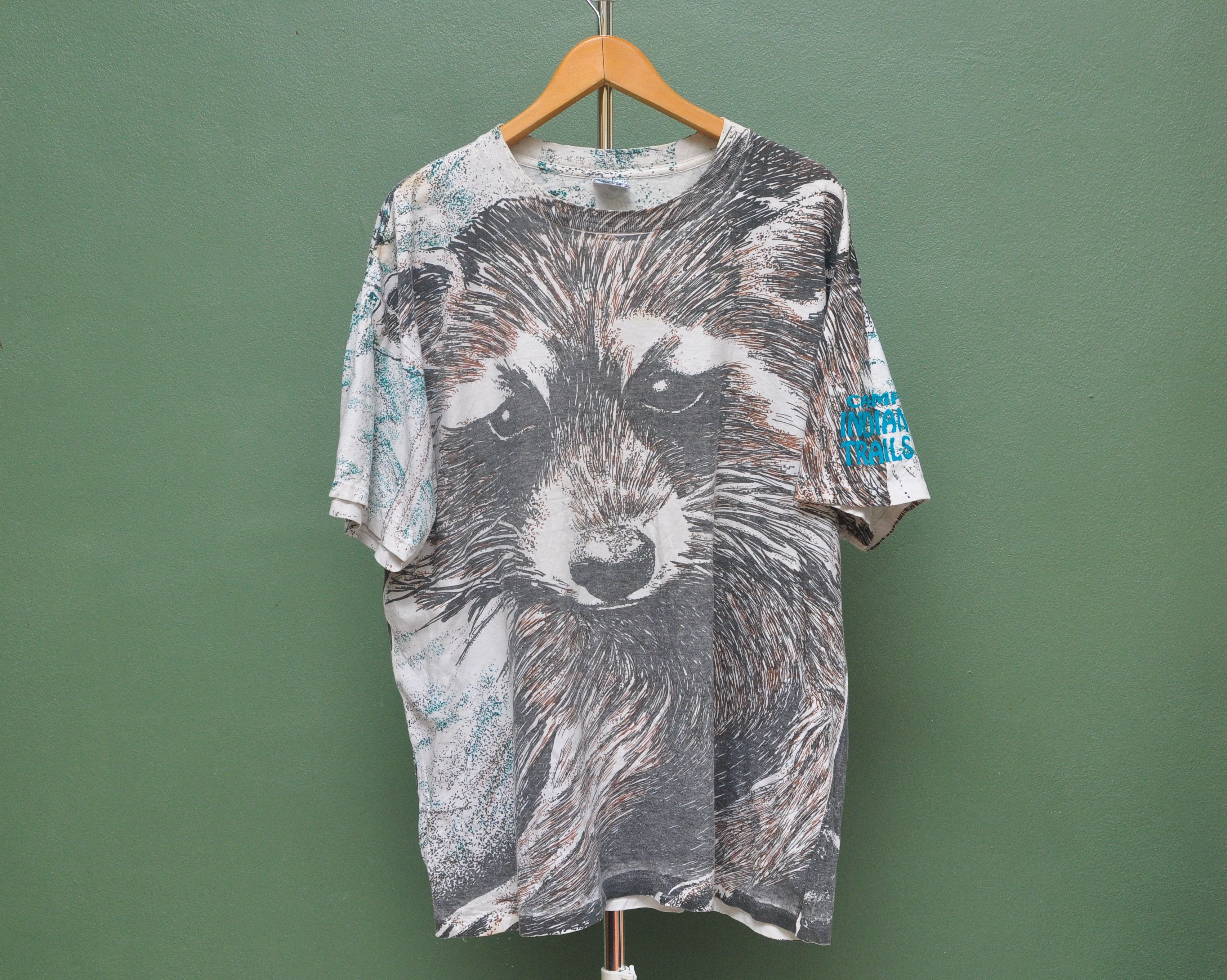 Designer Vintage Full Print Camp Indian Trials Shirt Size US XL / EU 56 / 4 - 1 Thumbnail