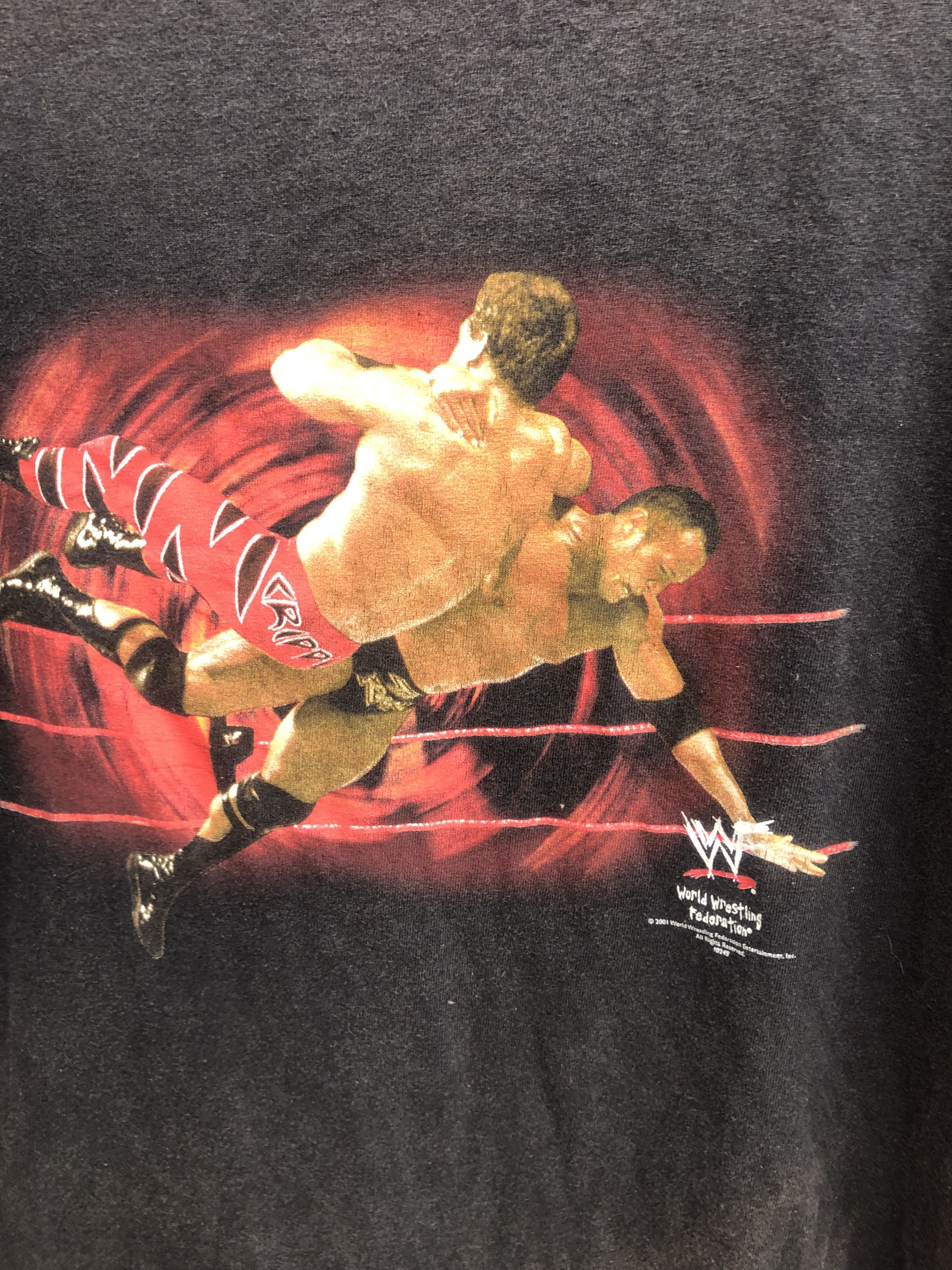 Vintage Vintage 2000s The Rock Wwe Rock Button Shirt Size US L / EU 52-54 / 3 - 5 Thumbnail