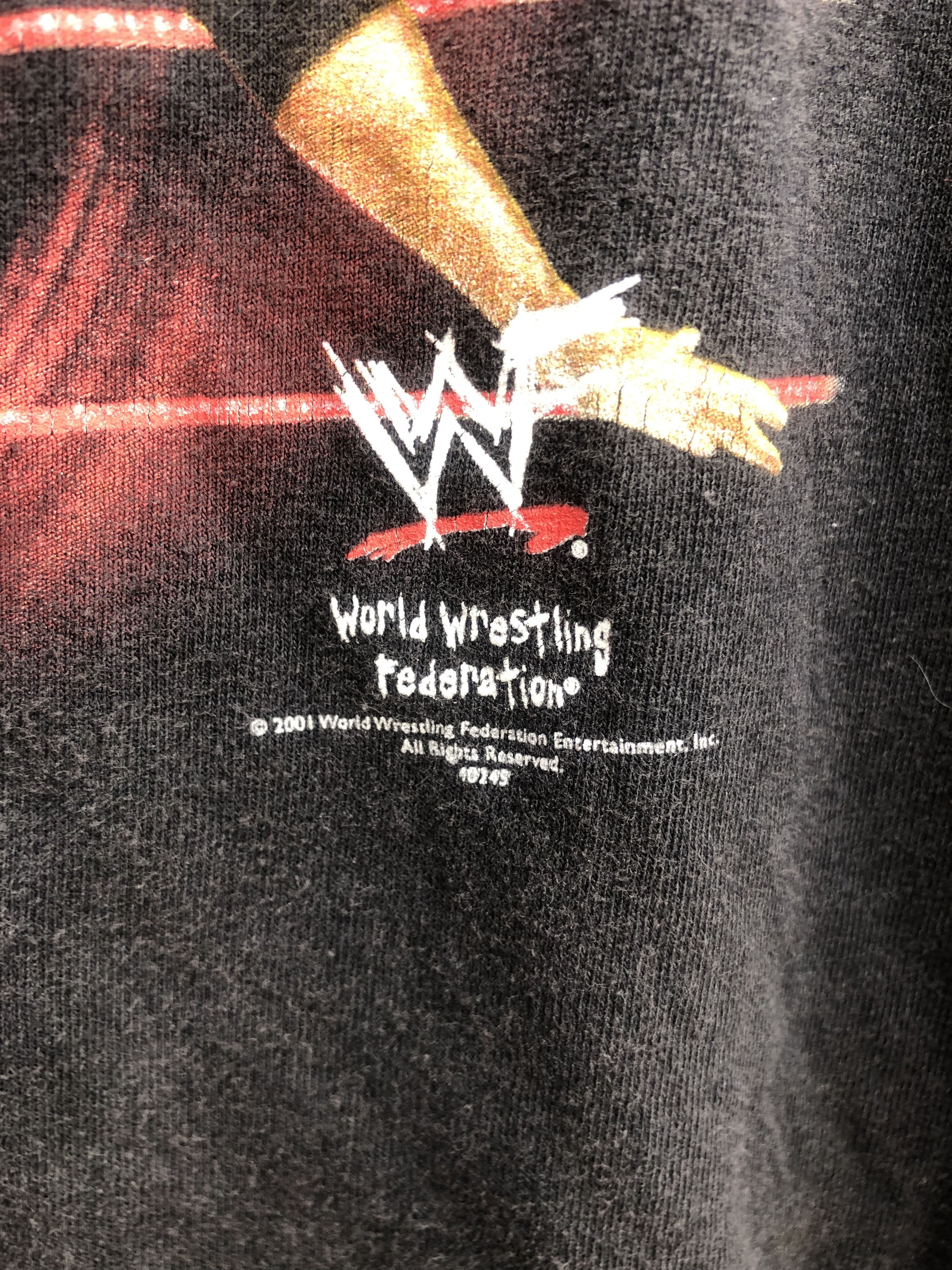 Vintage Vintage 2000s The Rock Wwe Rock Button Shirt Size US L / EU 52-54 / 3 - 6 Thumbnail