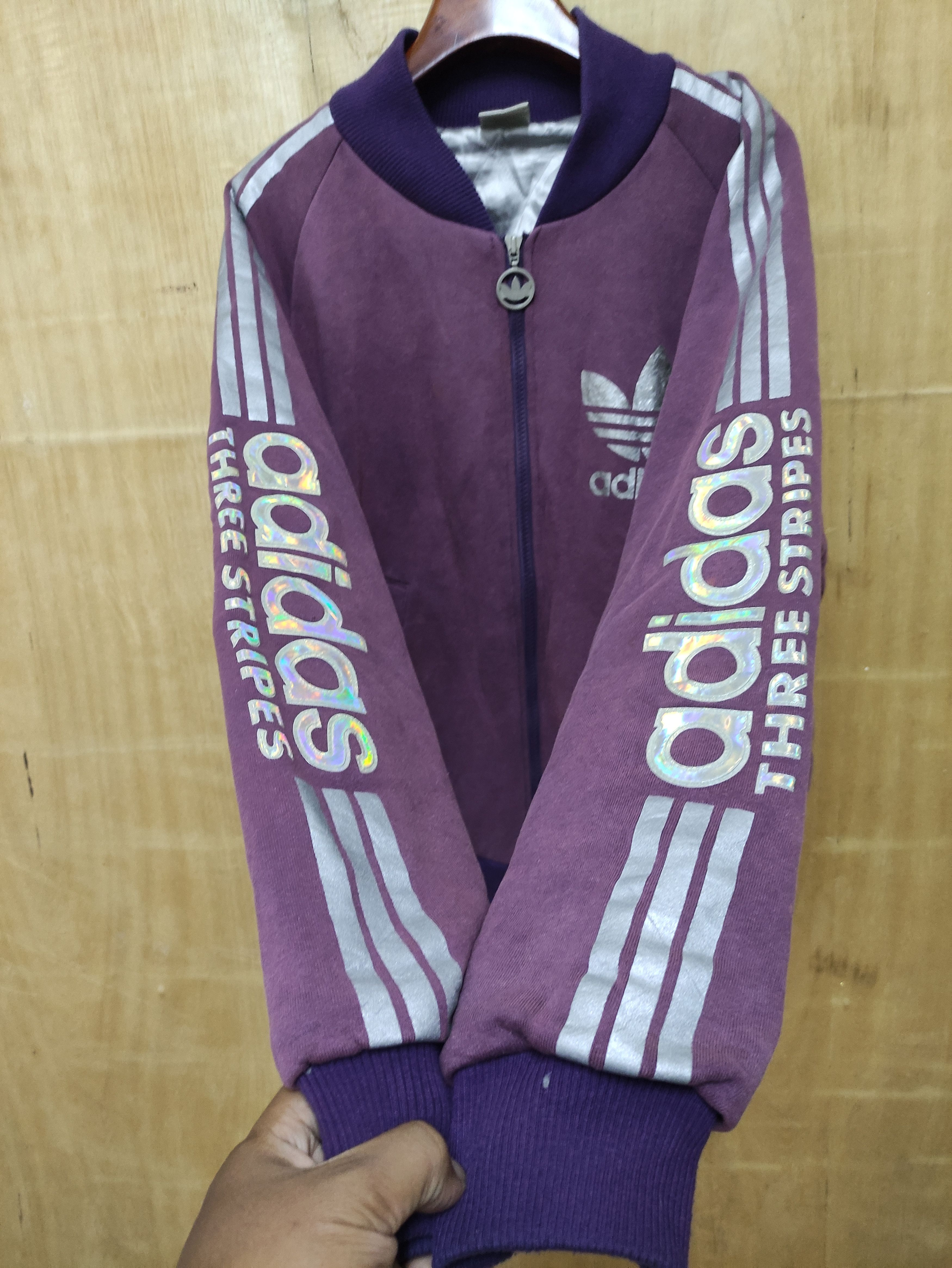 Adidas ADIDAS VINTAGE BOMBER JACKET PURPLE Size US M / EU 48-50 / 2 - 5 Thumbnail