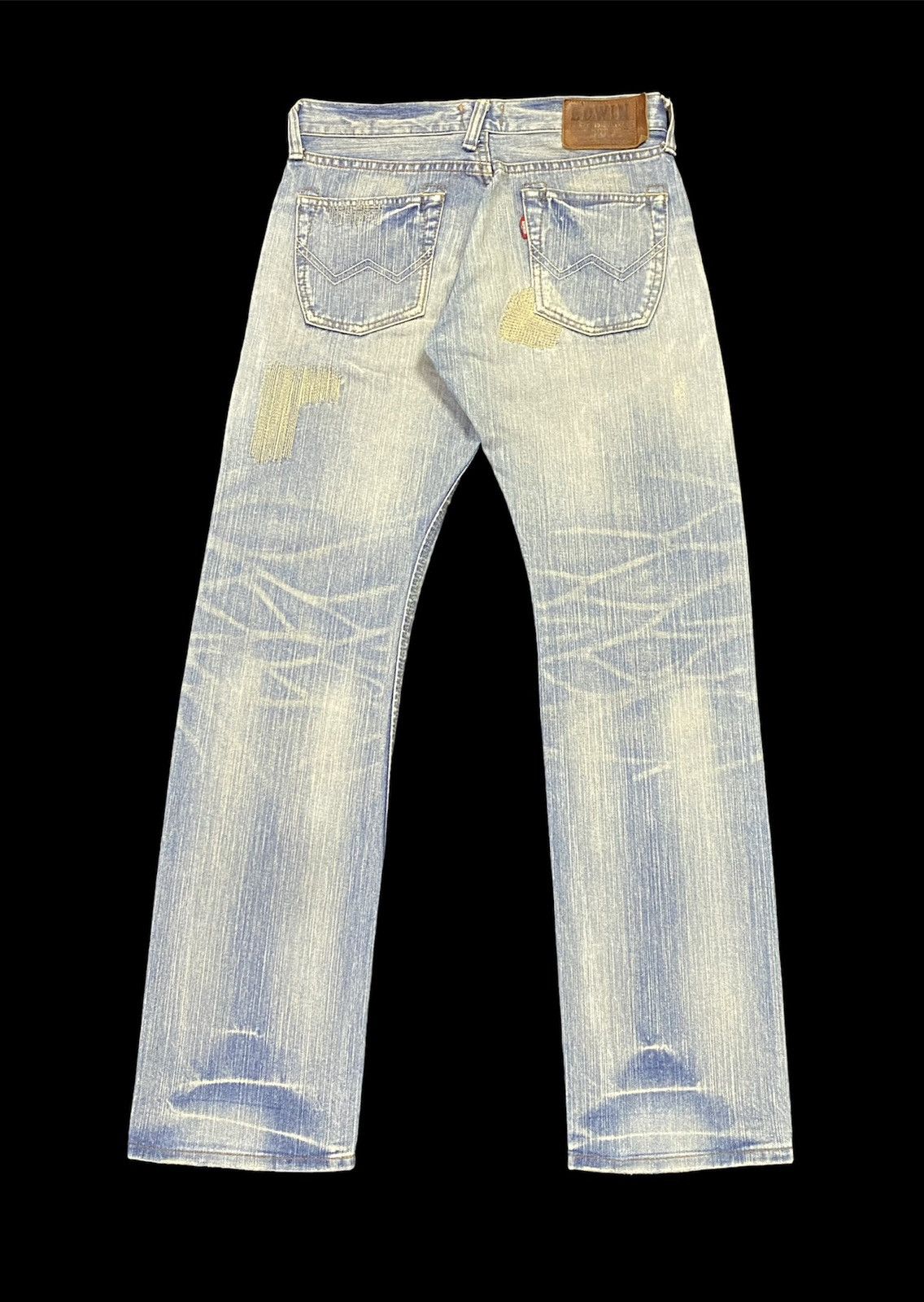 Edwin × Japanese Brand Nice Design‼️Edwin Ripped Distressed Denim Pants Size US 31 - 3 Thumbnail