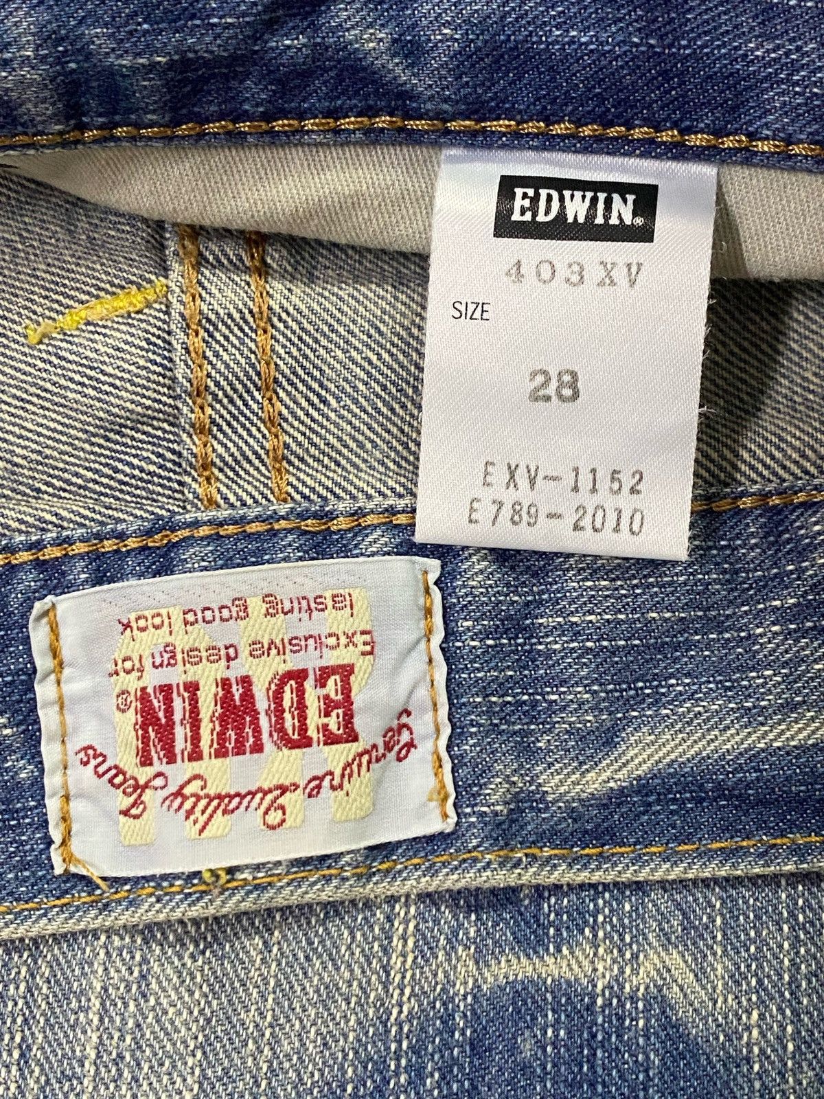 Edwin × Japanese Brand Nice Design‼️Edwin Ripped Distressed Denim Pants Size US 31 - 11 Thumbnail