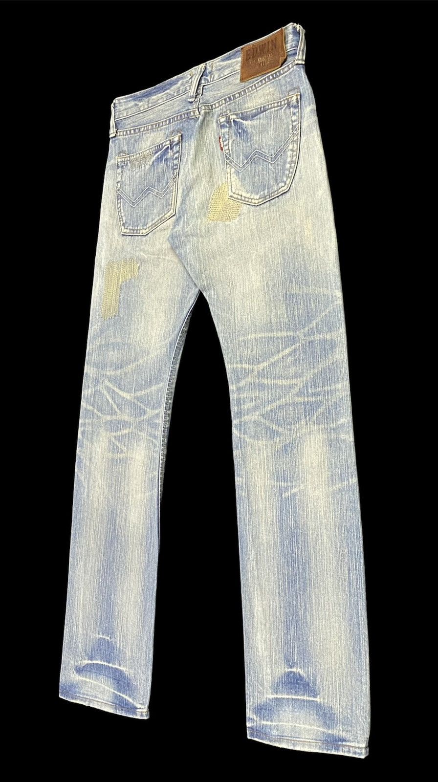 Edwin × Japanese Brand Nice Design‼️Edwin Ripped Distressed Denim Pants Size US 31 - 20 Thumbnail