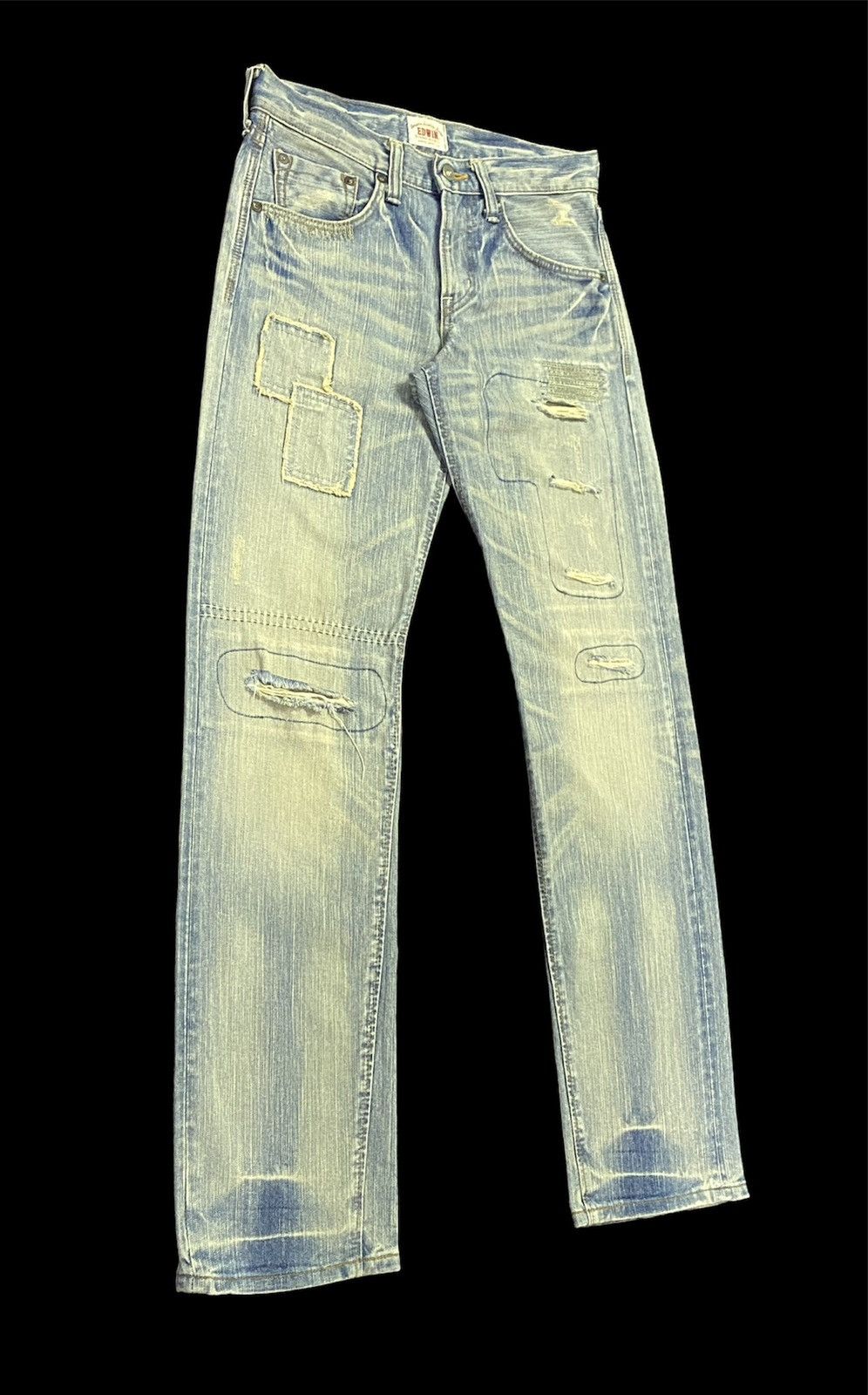 Edwin × Japanese Brand Nice Design‼️Edwin Ripped Distressed Denim Pants Size US 31 - 16 Thumbnail
