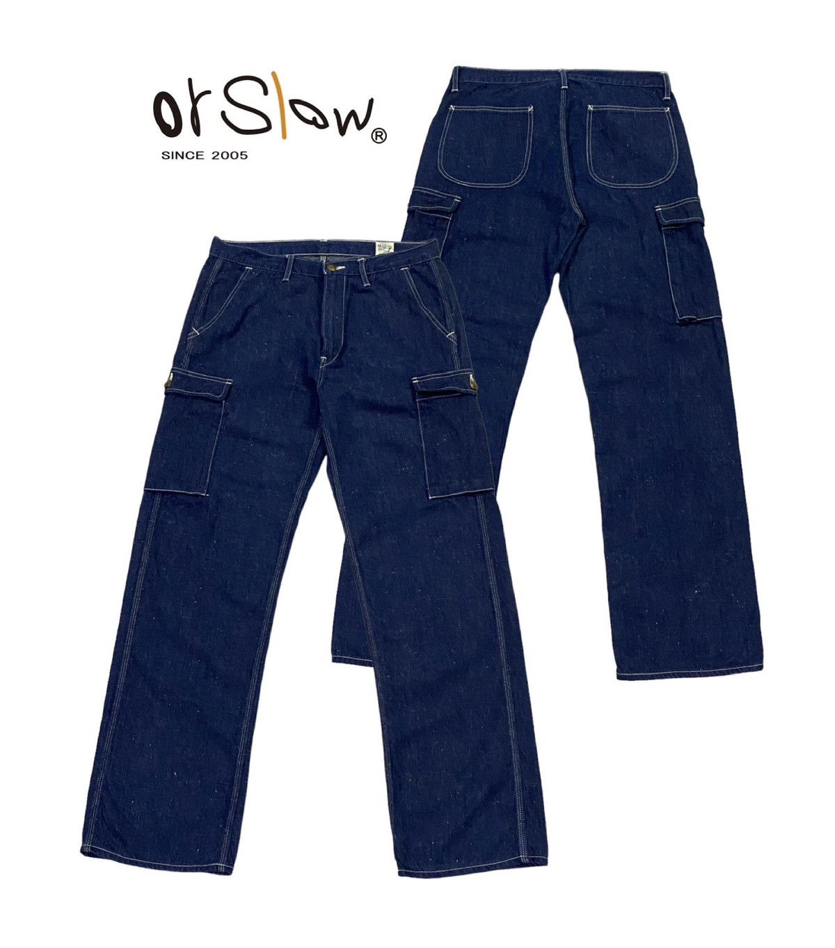 Orslow Vintage OrSlow 6 Pockets Cargo Denim Pants Size US 32 / EU 48 - 1 Thumbnail