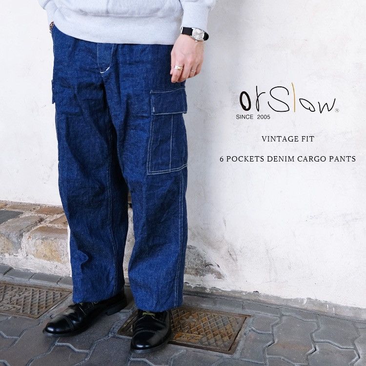 Orslow Vintage OrSlow 6 Pockets Cargo Denim Pants Size US 32 / EU 48 - 2 Thumbnail