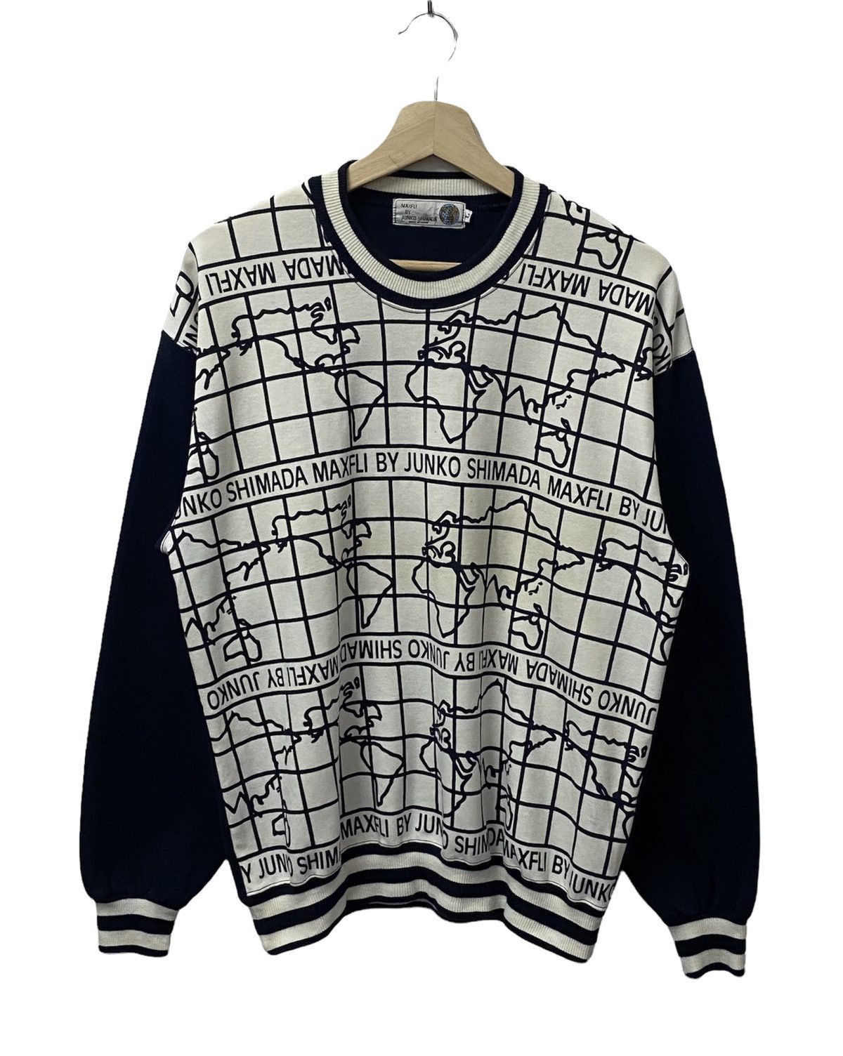 Designer × Japanese Brand × Junko Shimada MAXFLI BY JUNKO SHIMADA VINTAGE OVERPRINT SWEATSHIRT Size US L / EU 52-54 / 3 - 19 Thumbnail