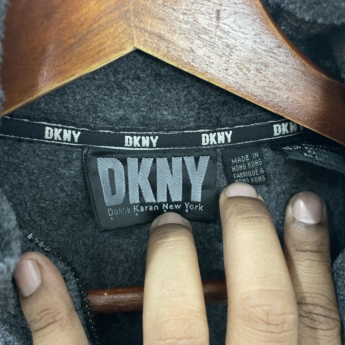 Vintage Dkny Embroidery Big Logo Jacket