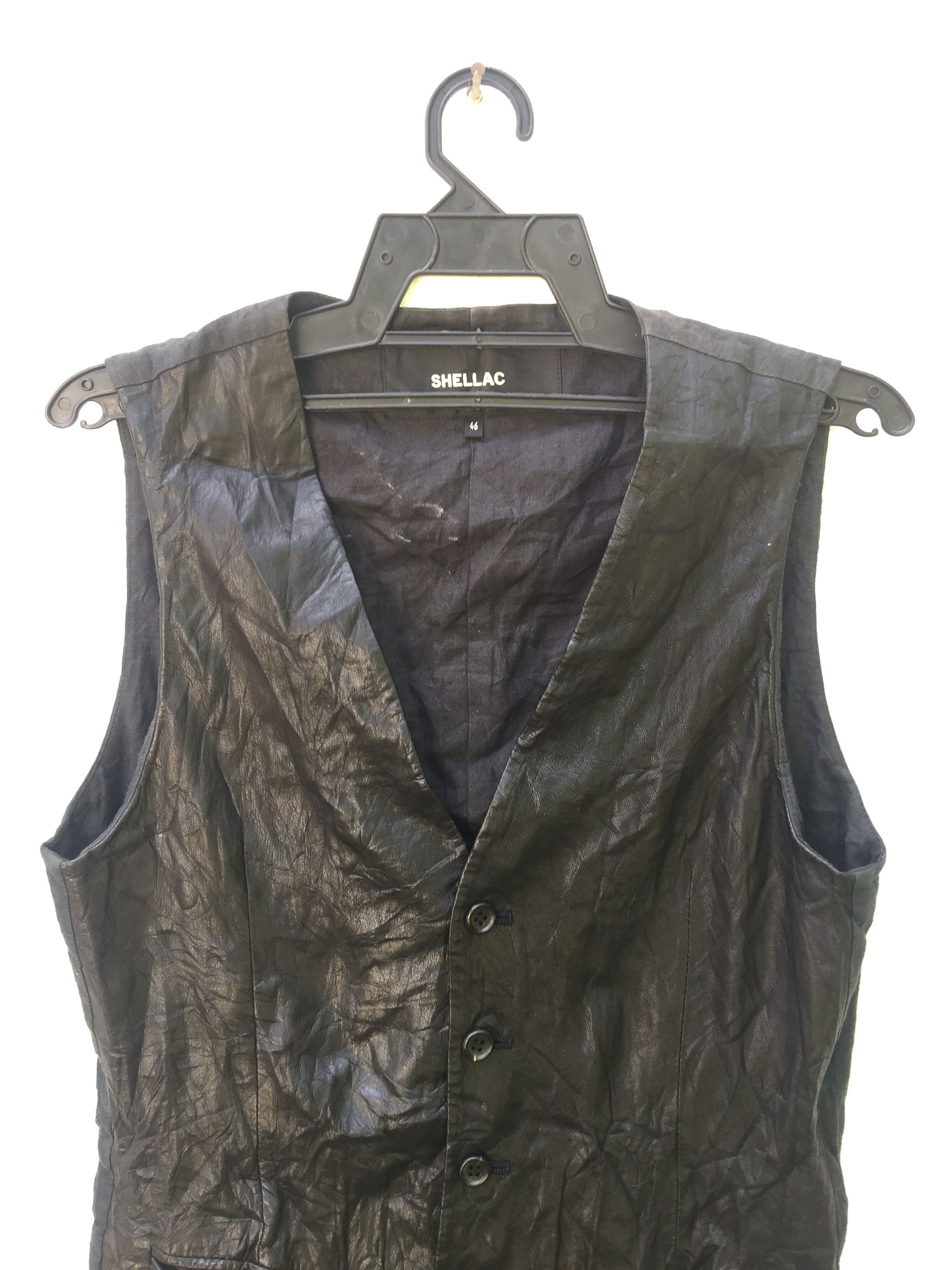 Designer × Japanese Brand × Shellac Vintage Shellac Travis Scott Fashion Style Black Vest Size US M / EU 48-50 / 2 - 3 Thumbnail