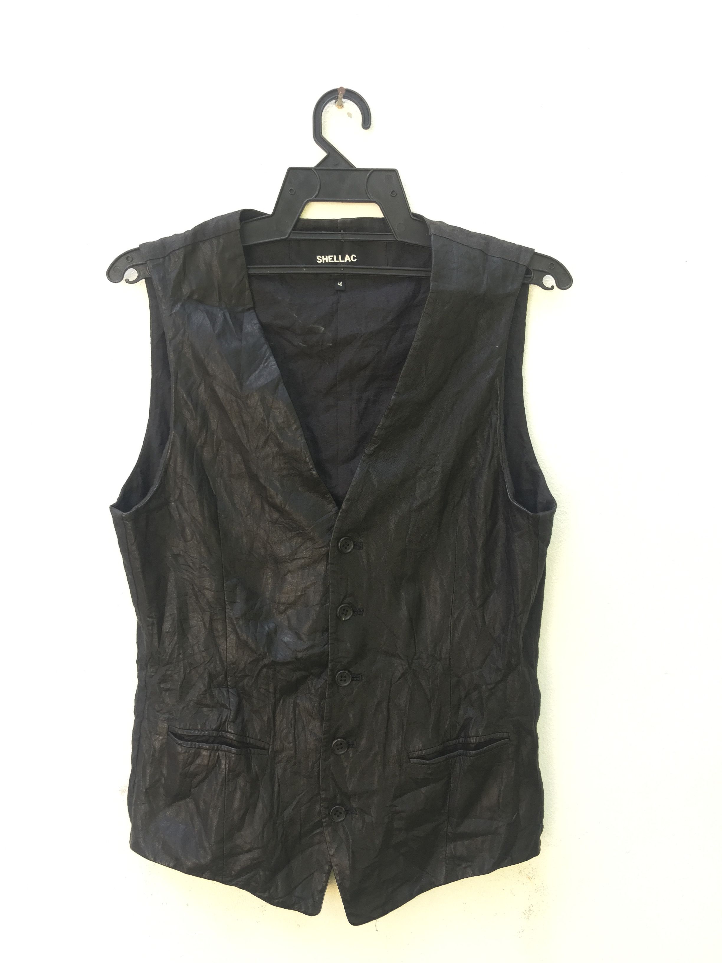 Designer × Japanese Brand × Shellac Vintage Shellac Travis Scott Fashion Style Black Vest Size US M / EU 48-50 / 2 - 1 Thumbnail