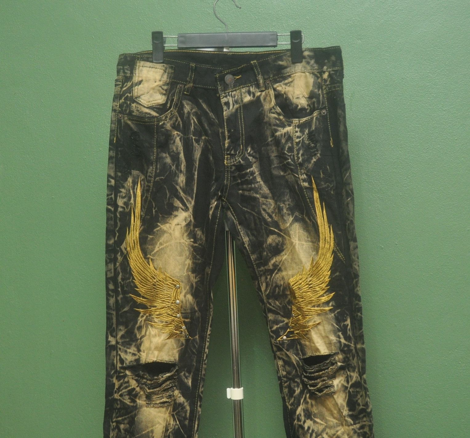 Designer × Japanese Brand Vintage Distressed Design Travis Scott Fashion Style Size US 34 / EU 50 - 3 Thumbnail