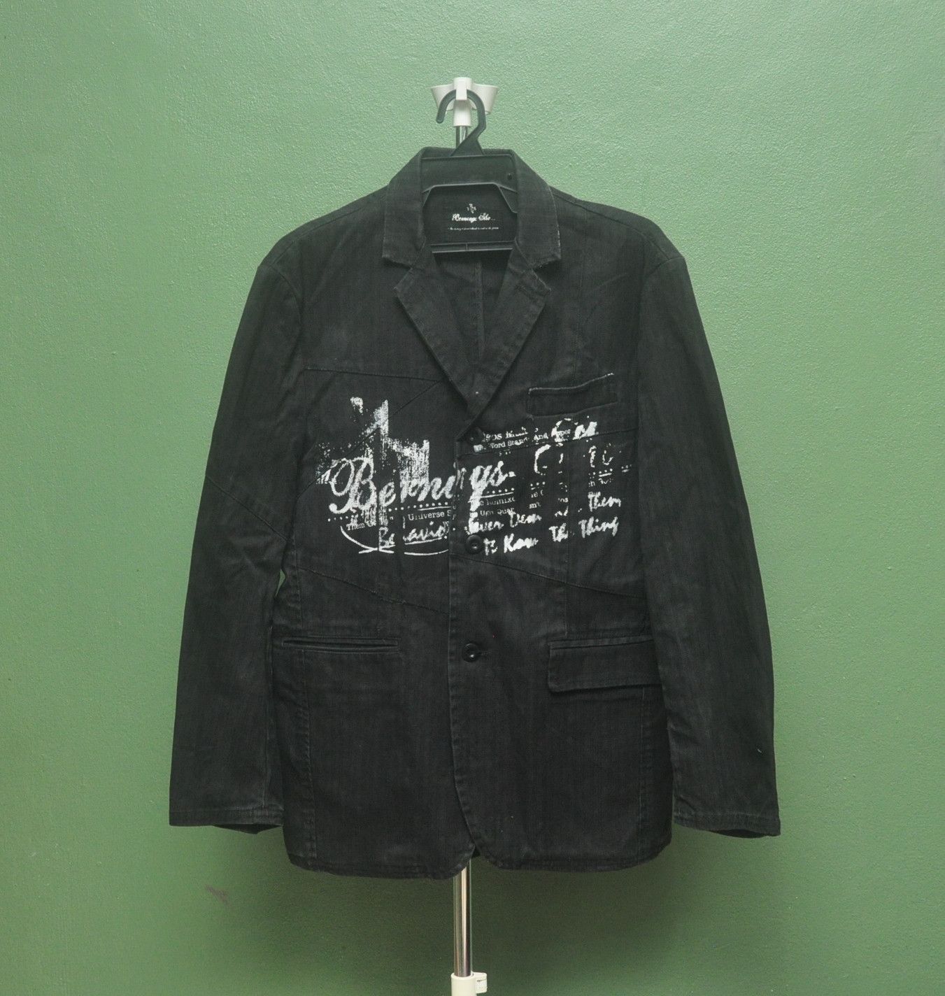 Designer × Japanese Brand × Vintage Vintage Berning Sho Black Colour Travis Scott Fashion Style Size US L / EU 52-54 / 3 - 1 Thumbnail