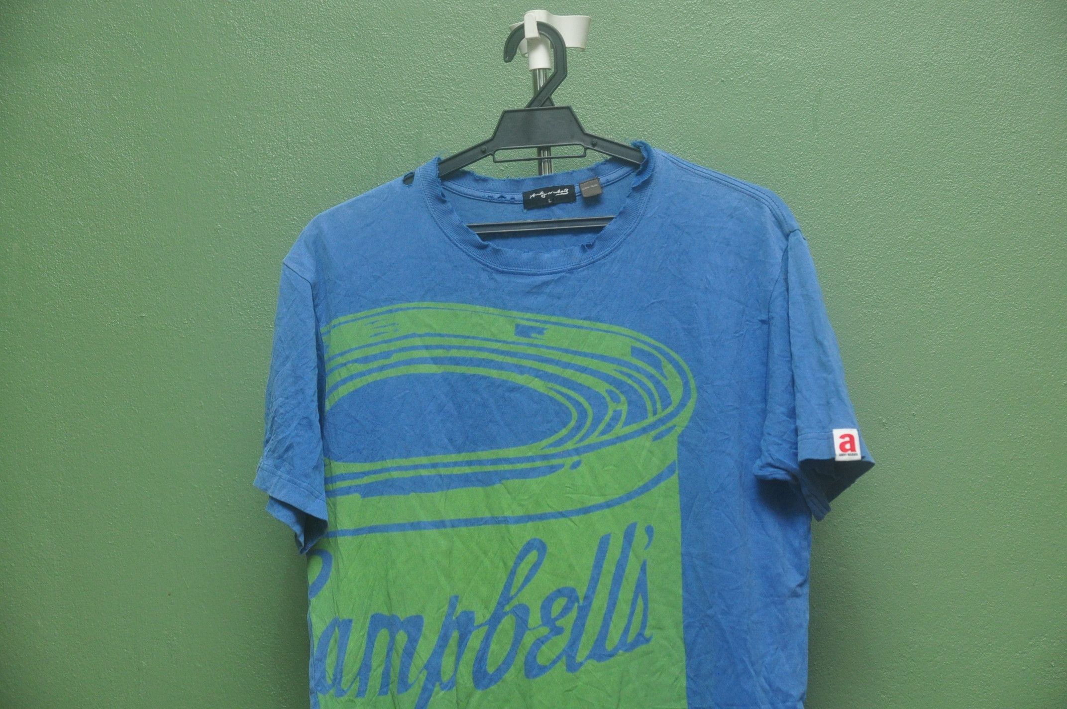 Japanese Brand Vintage Andy Warhols Campbells Condensed Blue Colour Shirt Size US L / EU 52-54 / 3 - 3 Thumbnail