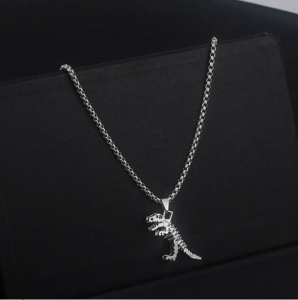 Jewelry Tyrannosaurus Skeleton Pendant Necklace Size ONE SIZE - 1 Thumbnail
