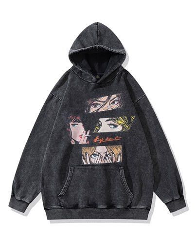 Japanese Brand Harajuku Punk Goth Pullover Oversized Hooded Sweatshirt Size US L / EU 52-54 / 3 - 1 Thumbnail