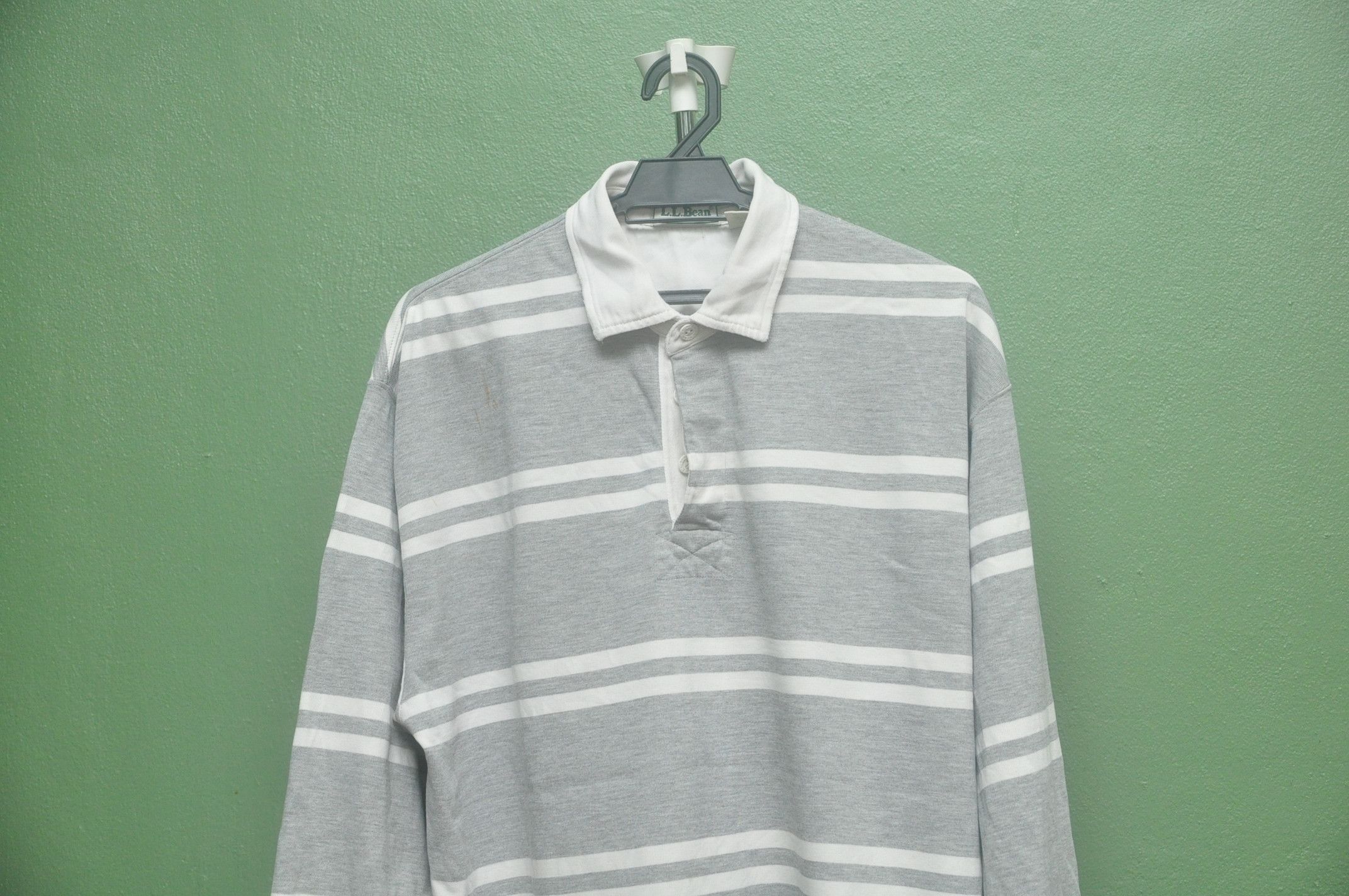 L.L. Bean Vintage L.L Bean Polo Shirt Striped Long Sleeve Size US XL / EU 56 / 4 - 3 Thumbnail