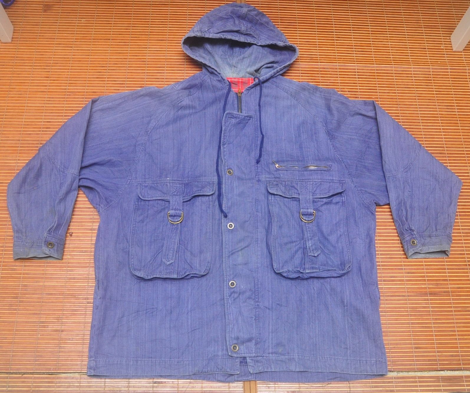 Designer × Japanese Brand × Vintage Vintage Japanese Big Pocket Hoodie Jacket Travis Scott Size US XL / EU 56 / 4 - 7 Thumbnail