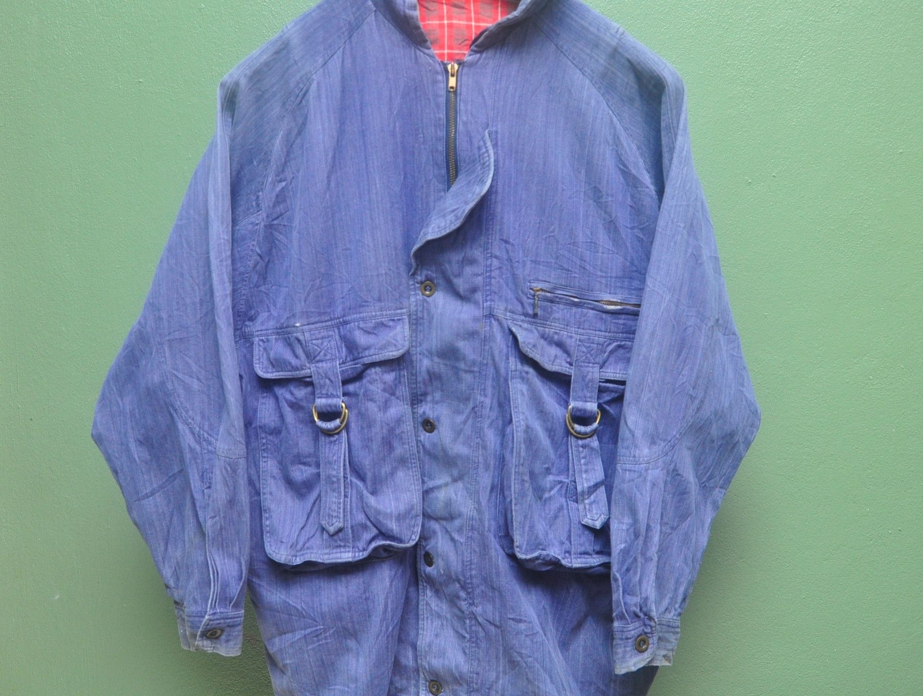 Designer × Japanese Brand × Vintage Vintage Japanese Big Pocket Hoodie Jacket Travis Scott Size US XL / EU 56 / 4 - 3 Thumbnail