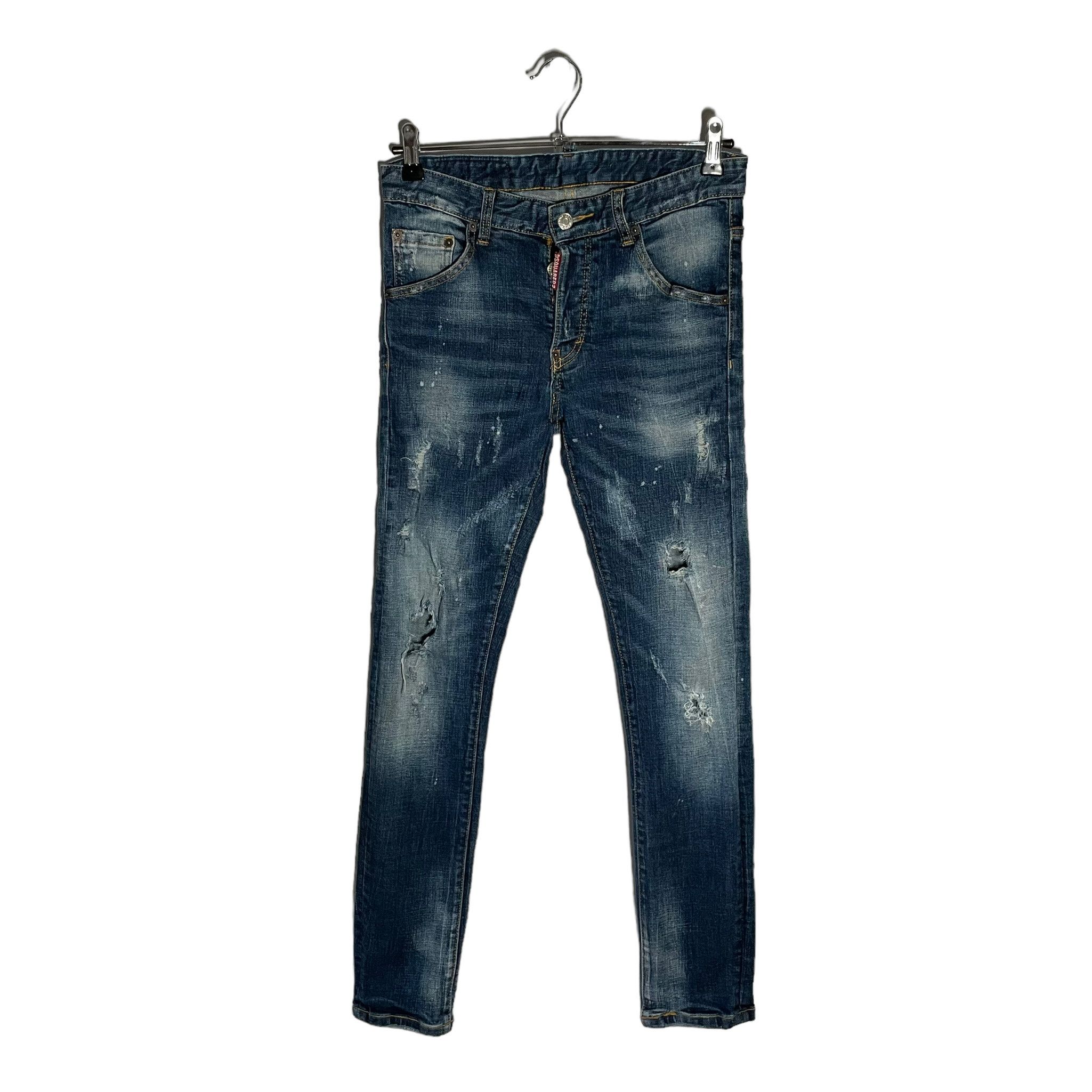 Dsquared2 Icon 44 dark ripped jeans denim pants skinny slim