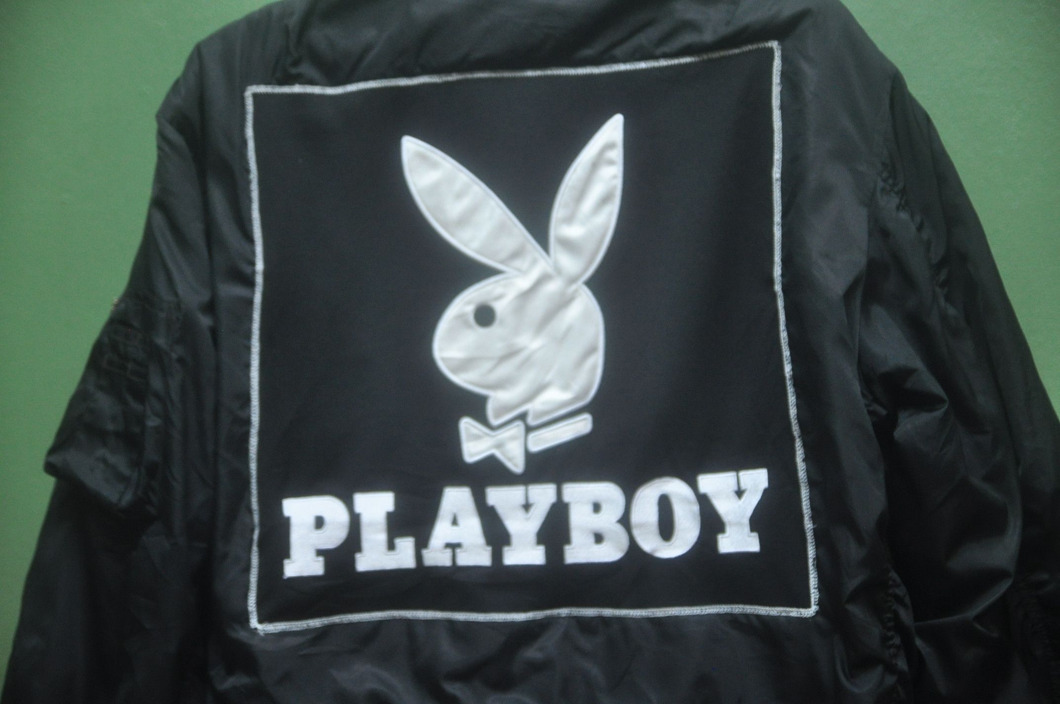 Designer × Japanese Brand × Playboy Vintage Big Logo Flight Jacket Custom Travis Scott Style Size US L / EU 52-54 / 3 - 3 Thumbnail