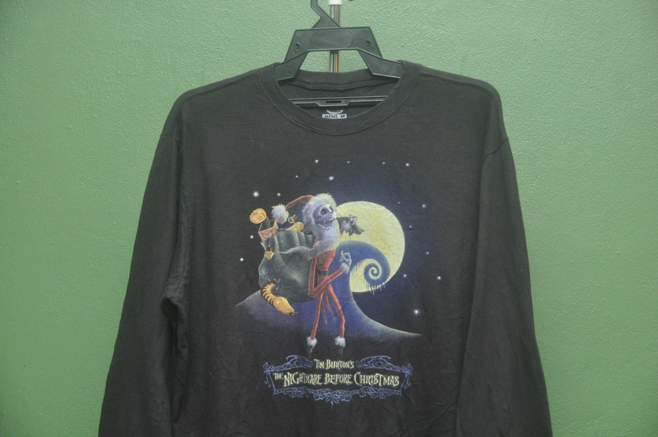 Disney Vintage Nightmare Before Christmas Black Long Sleeve Shirt Size US M / EU 48-50 / 2 - 3 Thumbnail