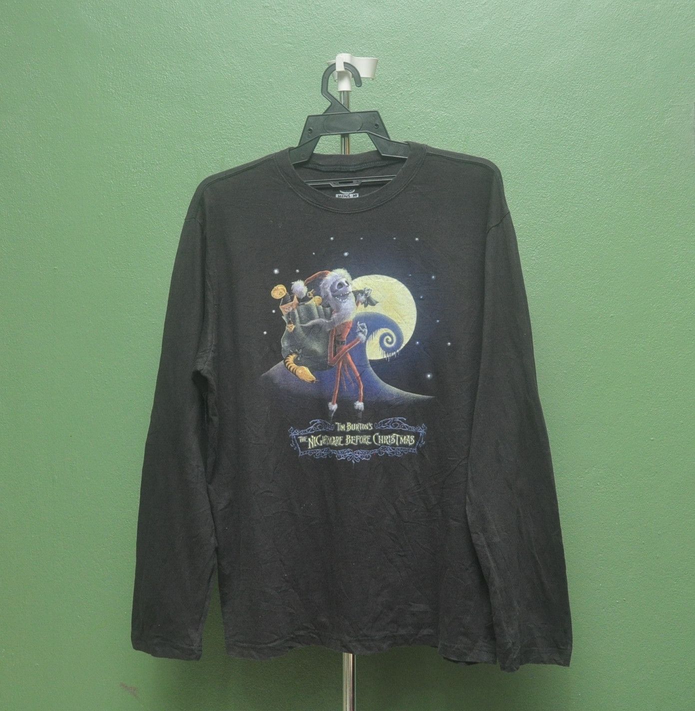 Disney Vintage Nightmare Before Christmas Black Long Sleeve Shirt Size US M / EU 48-50 / 2 - 1 Thumbnail