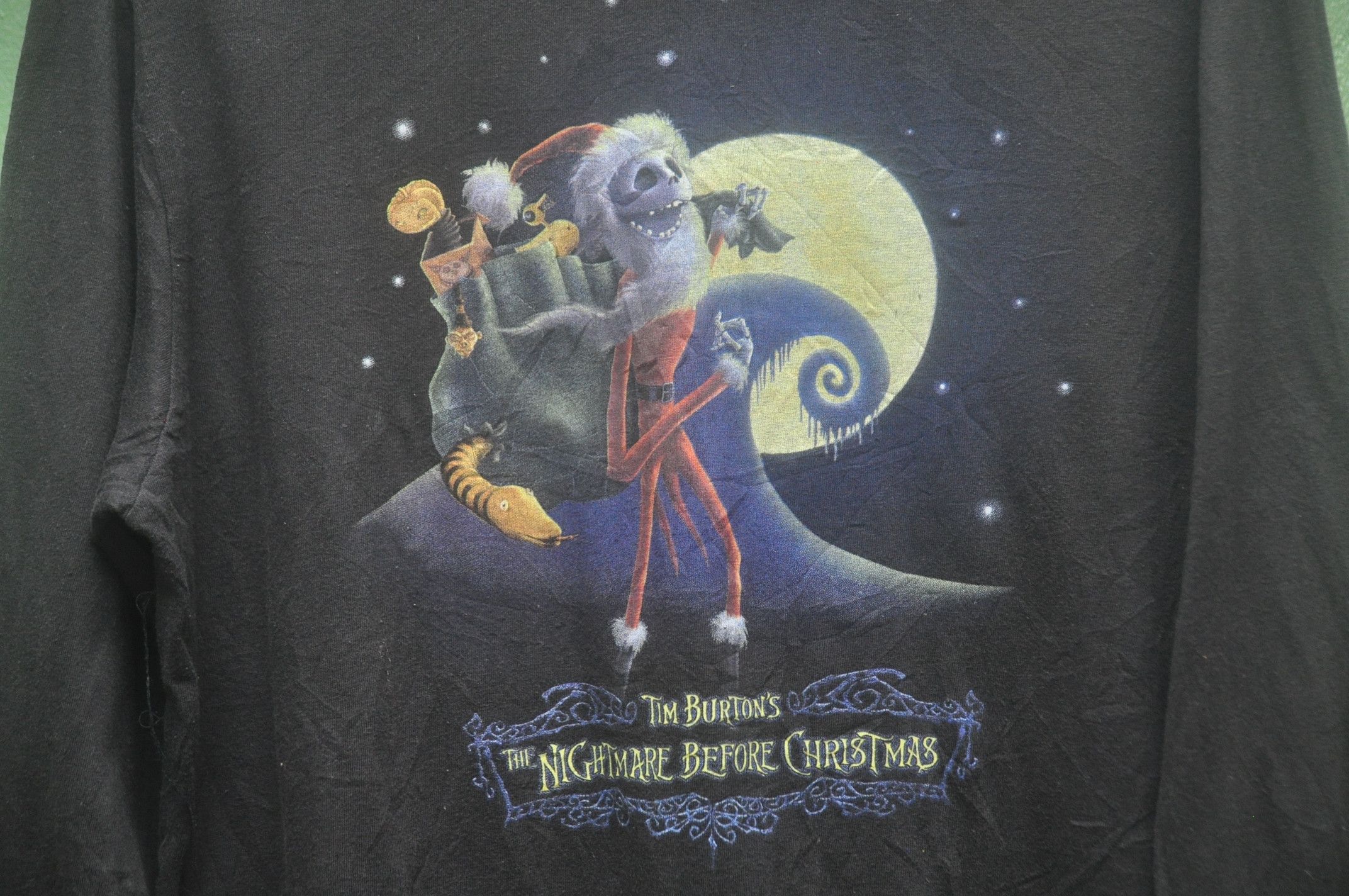 Disney Vintage Nightmare Before Christmas Black Long Sleeve Shirt Size US M / EU 48-50 / 2 - 5 Thumbnail