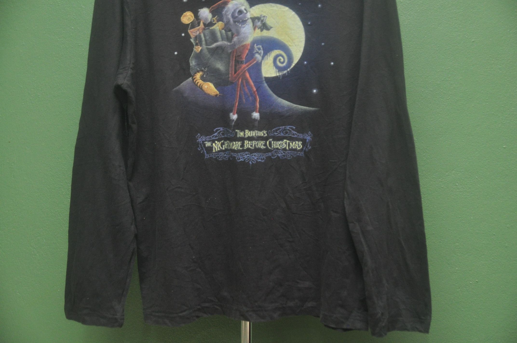 Disney Vintage Nightmare Before Christmas Black Long Sleeve Shirt Size US M / EU 48-50 / 2 - 4 Thumbnail