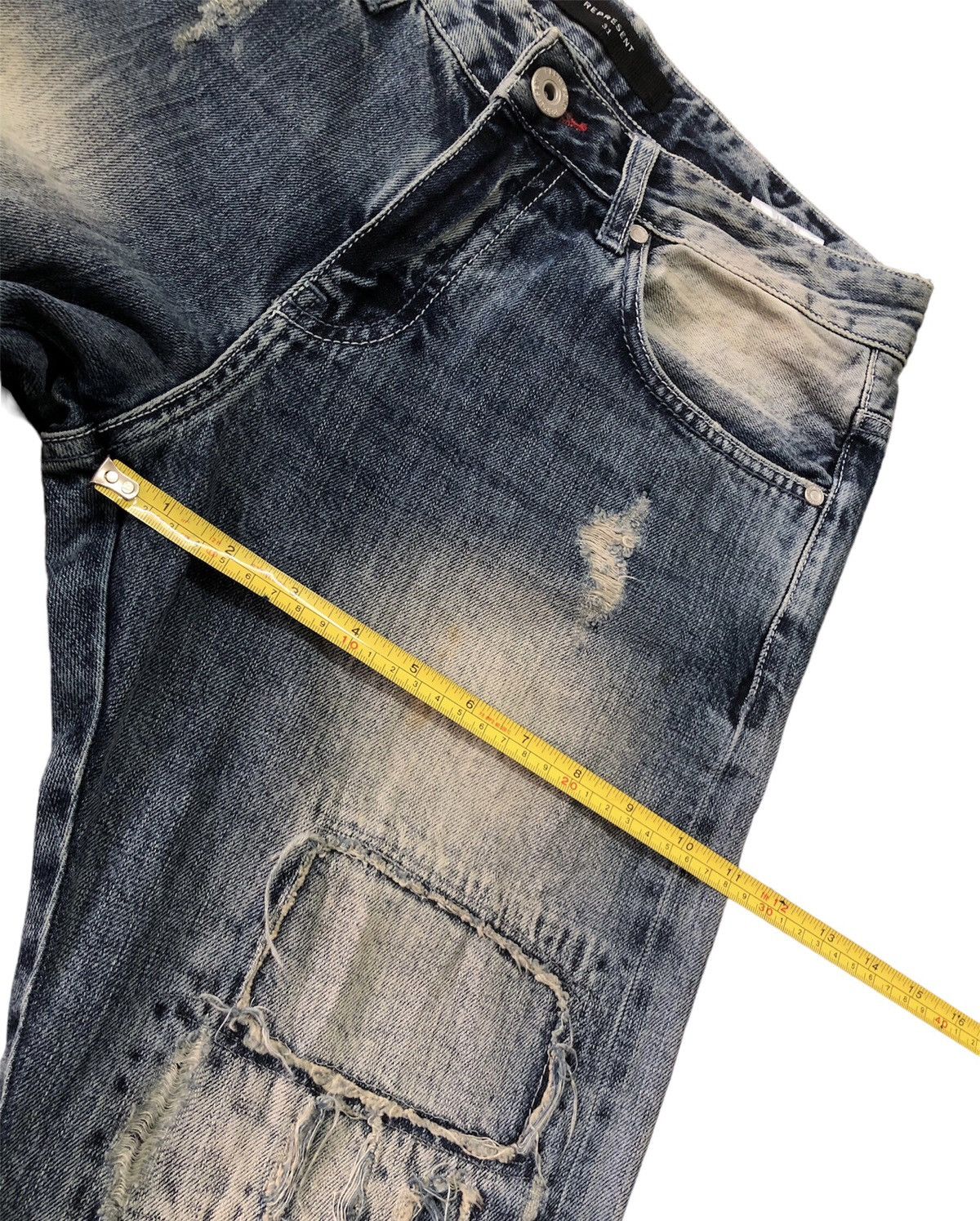 If Six Was Nine × Represent Clo. REPRESENT SELVEDGE JEANS Size US 31 - 5 Thumbnail
