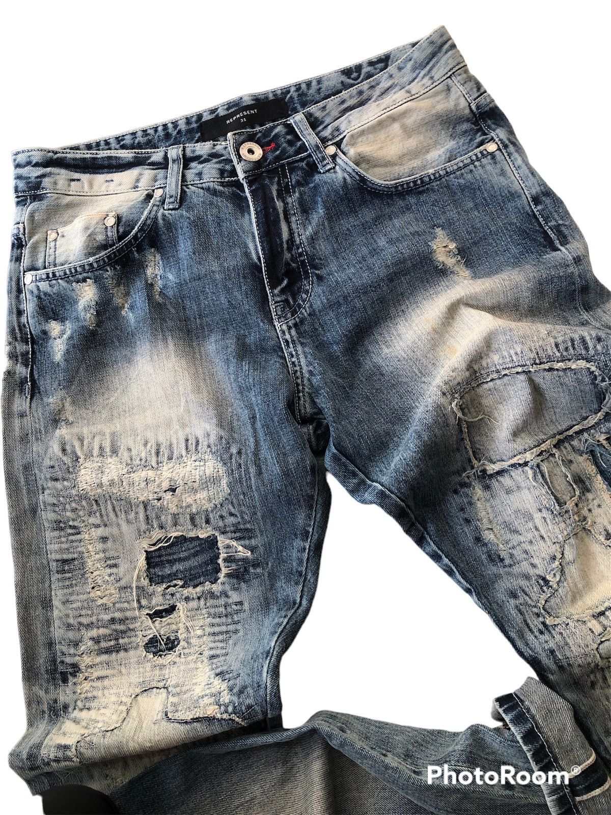 If Six Was Nine × Represent Clo. REPRESENT SELVEDGE JEANS Size US 31 - 13 Thumbnail