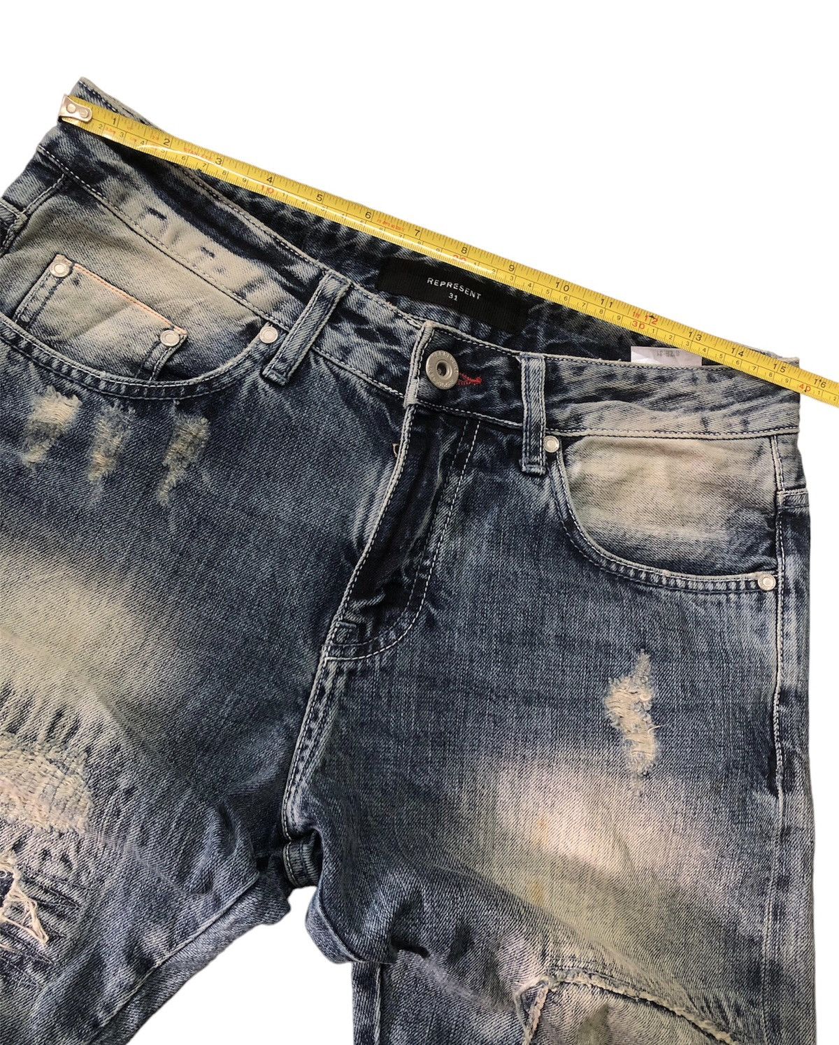 If Six Was Nine × Represent Clo. REPRESENT SELVEDGE JEANS Size US 31 - 3 Thumbnail