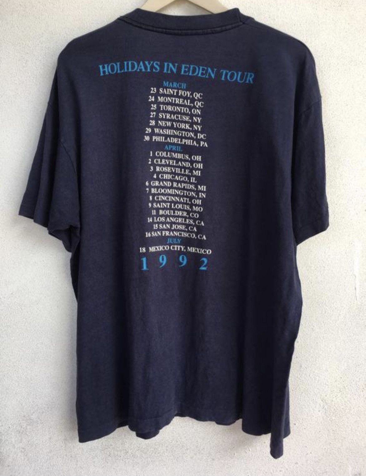 Band Tees Vintage 90s Marillion Holidays In Eden tour 92 British band Size US XL / EU 56 / 4 - 2 Thumbnail
