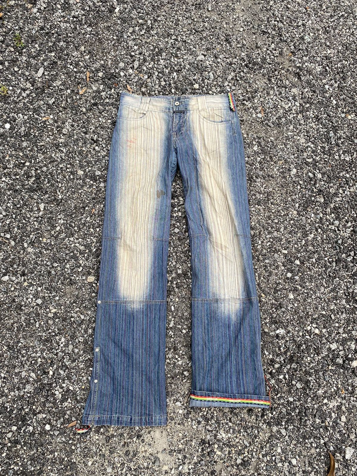 image of Archival Marithe Francois Girbaud Rainbow Jeans in Blue, Men's (Size 34)