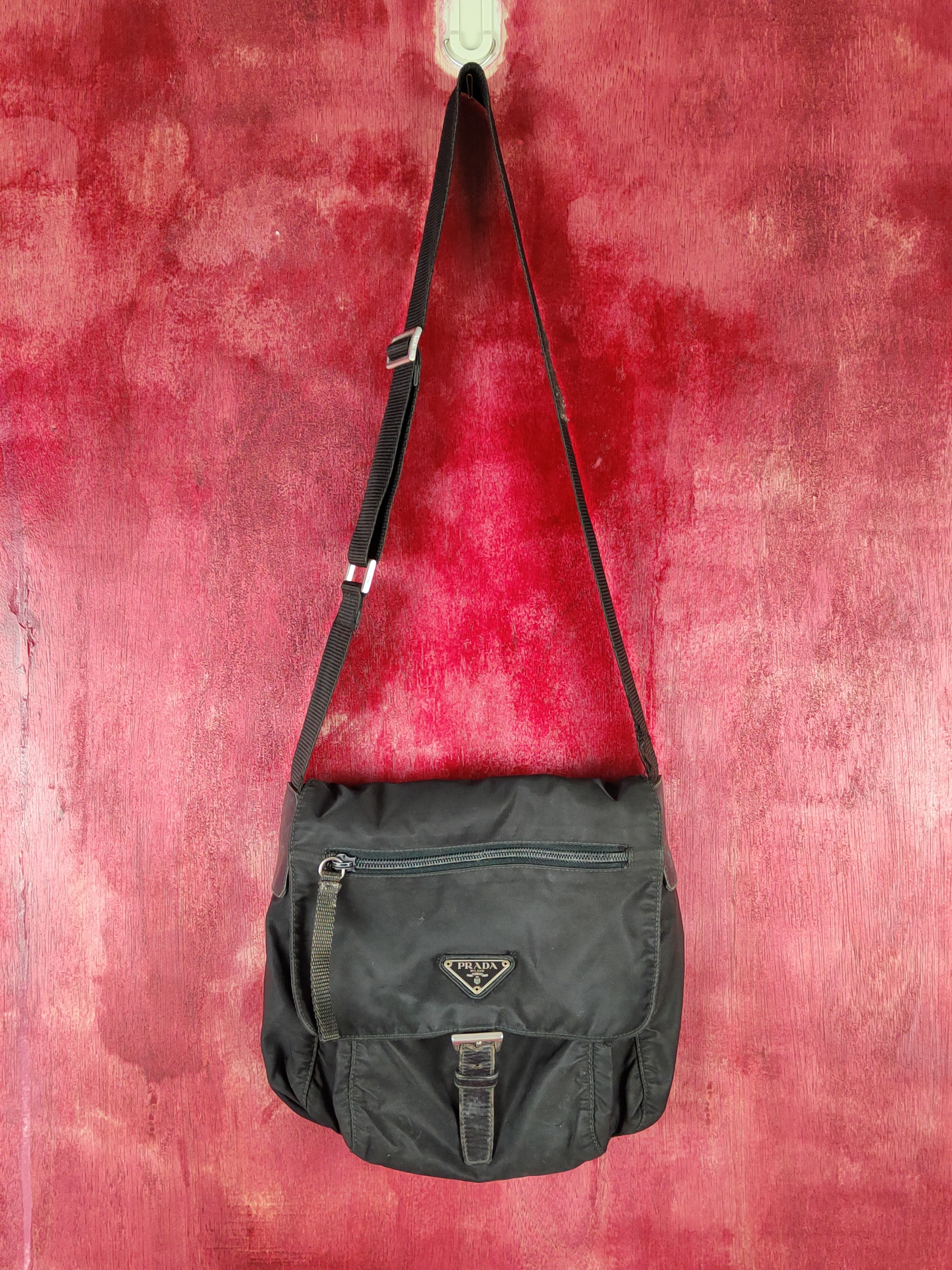 Prada Milano Shoulder Sling Crossbody Bag Sb021 in Black, Men's