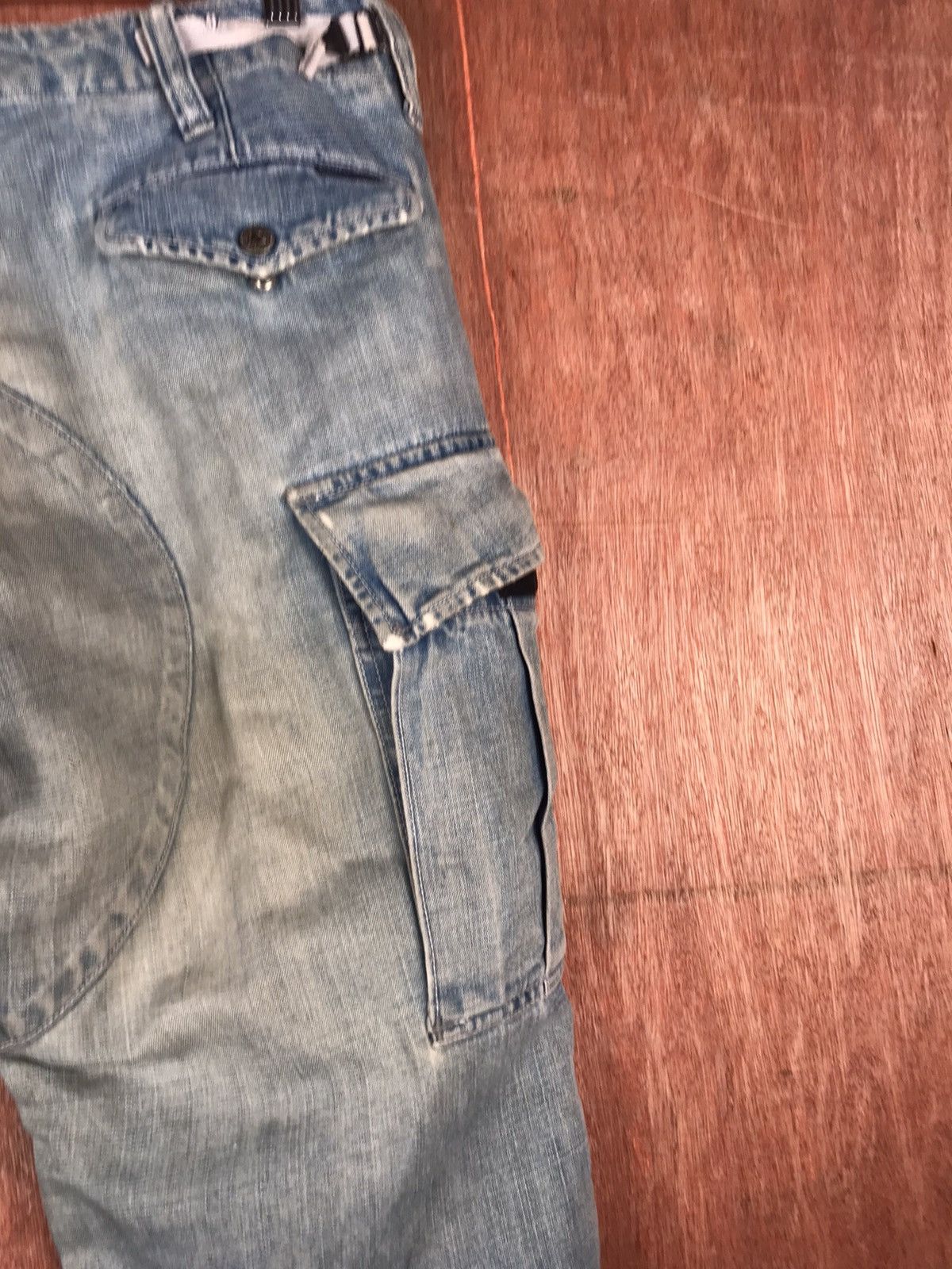 Blue Blue Japan DL Blue Blue Japan Distress Denim cargo Pants #2285 DL Size US 32 / EU 48 - 13 Thumbnail
