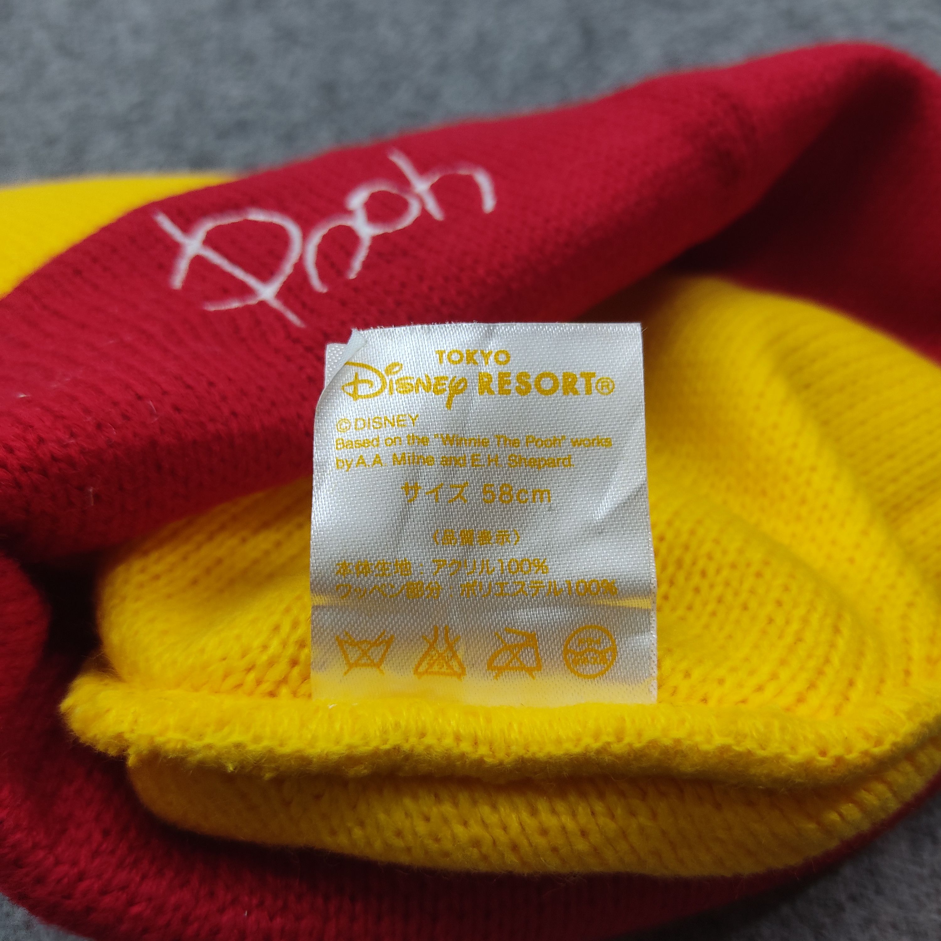 Anime Winnie The Pooh By Disney Beanie / Snow Hat / Snow Cap Size ONE SIZE - 5 Thumbnail