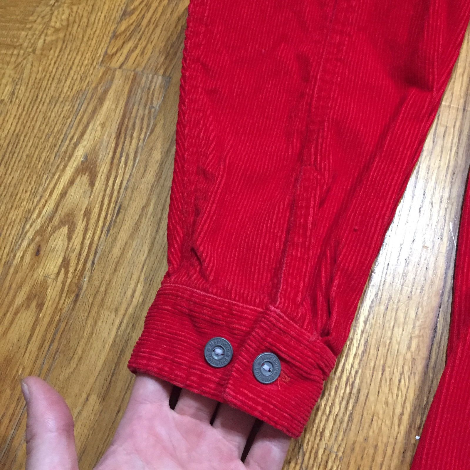 Marlboro Vintage Red Corduroy Quarter Zip Pullover (See Pics) Size US L / EU 52-54 / 3 - 3 Thumbnail