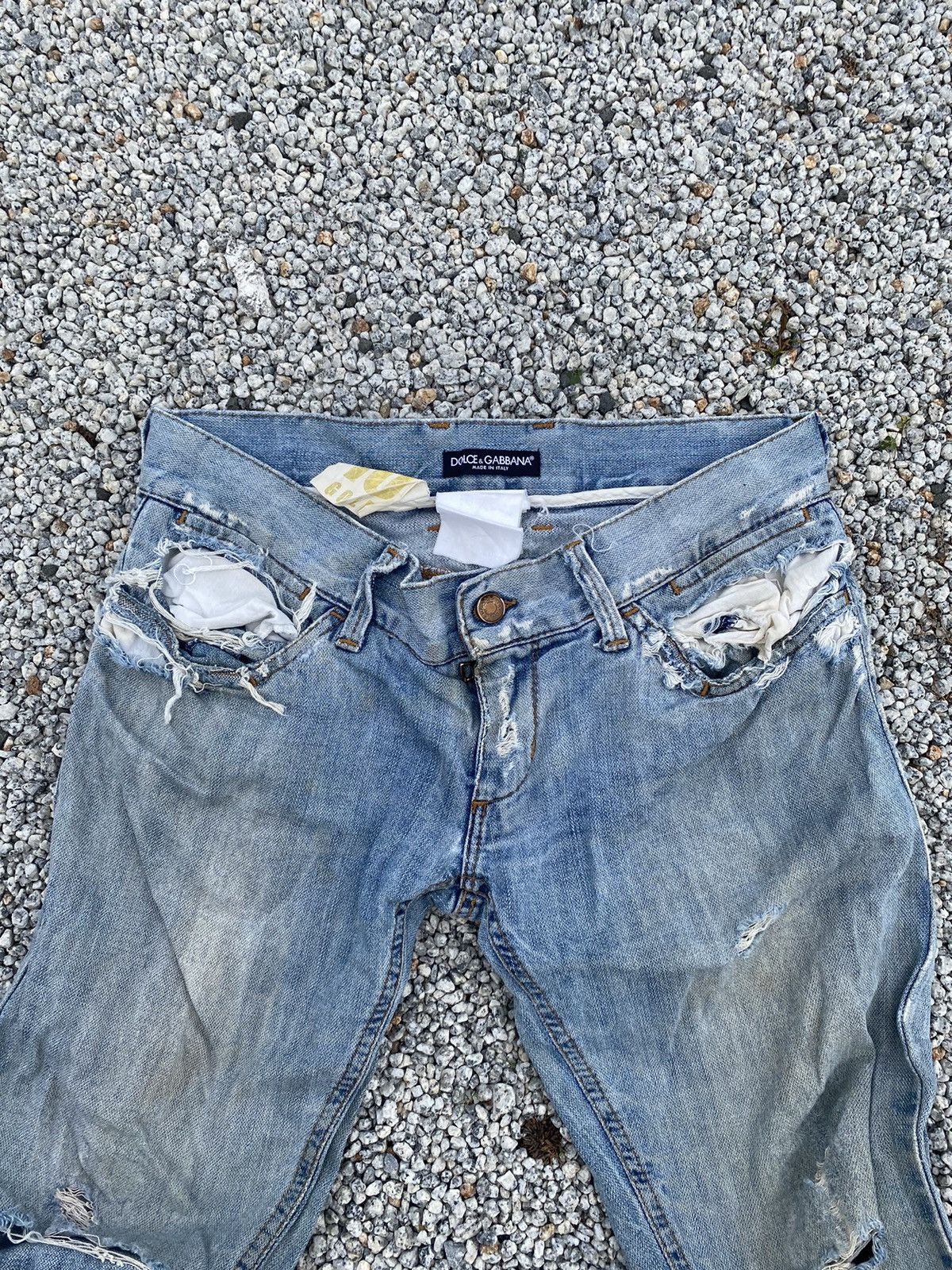 Dolce & Gabbana Thrashed Dolce & Gabbana 10 Gold Jeans -46- Size 34" / US 12 / IT 48 - 9 Thumbnail