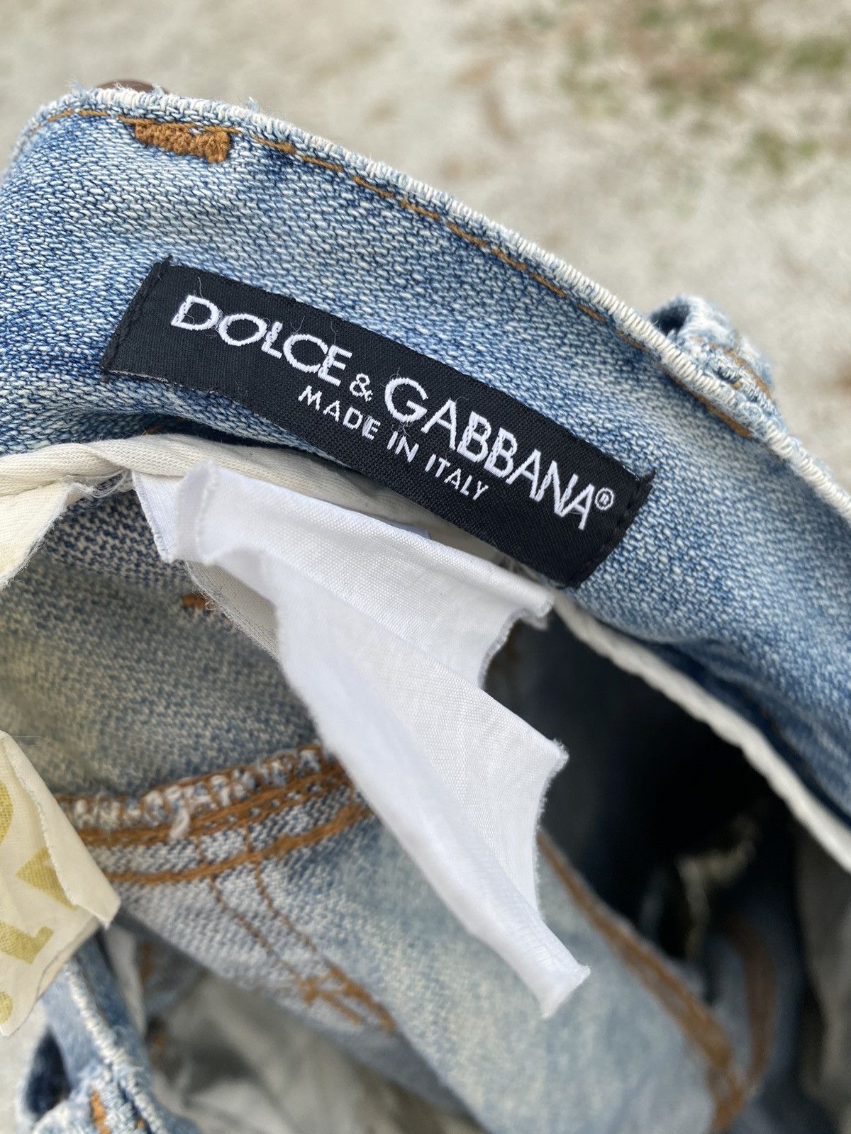 Dolce & Gabbana Thrashed Dolce & Gabbana 10 Gold Jeans -46- Size 34" / US 12 / IT 48 - 3 Thumbnail