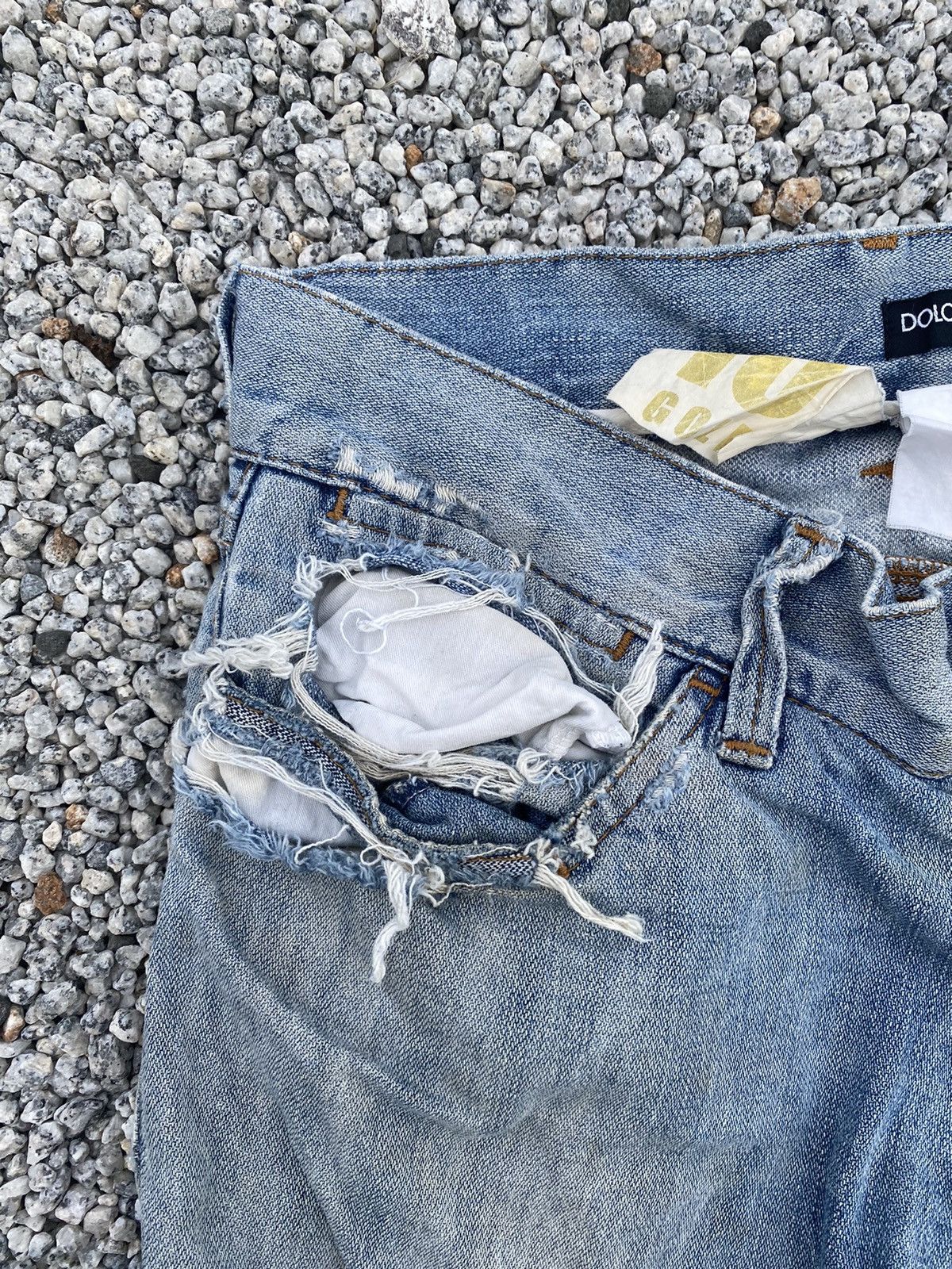 Dolce & Gabbana Thrashed Dolce & Gabbana 10 Gold Jeans -46- Size 34" / US 12 / IT 48 - 8 Thumbnail