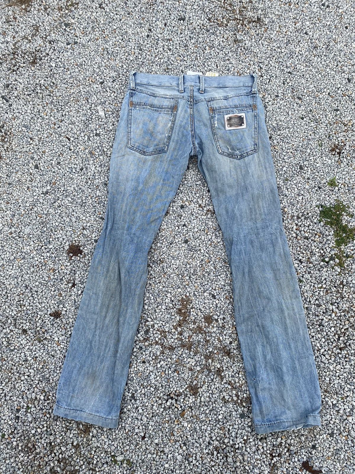 Dolce & Gabbana Thrashed Dolce & Gabbana 10 Gold Jeans -46- Size 34" / US 12 / IT 48 - 2 Thumbnail