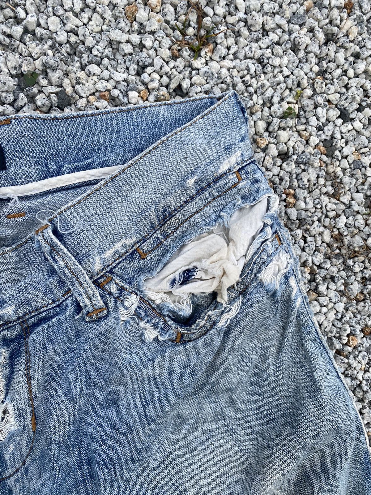 Dolce & Gabbana Thrashed Dolce & Gabbana 10 Gold Jeans -46- Size 34" / US 12 / IT 48 - 10 Thumbnail