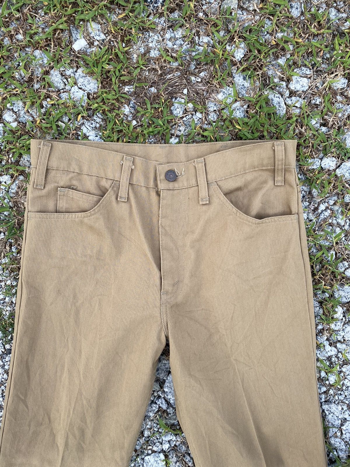 Levi's Circa 1970s Levis Sta-prest No Iron Pants Beige Polyester Size US 31 - 8 Thumbnail