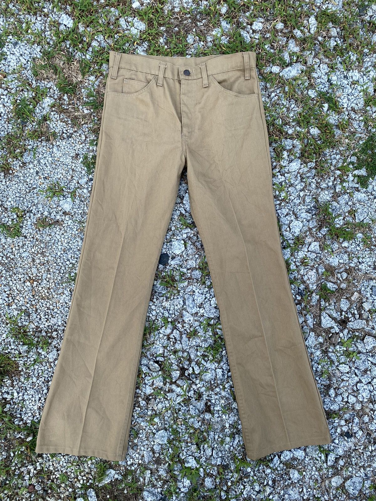 Levi's Circa 1970s Levis Sta-prest No Iron Pants Beige Polyester Size US 31 - 1 Thumbnail