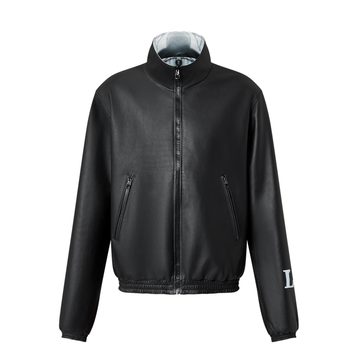 Louis Vuitton 2019 Monogram Flower Lamb Leather Puffer Jacket Black
