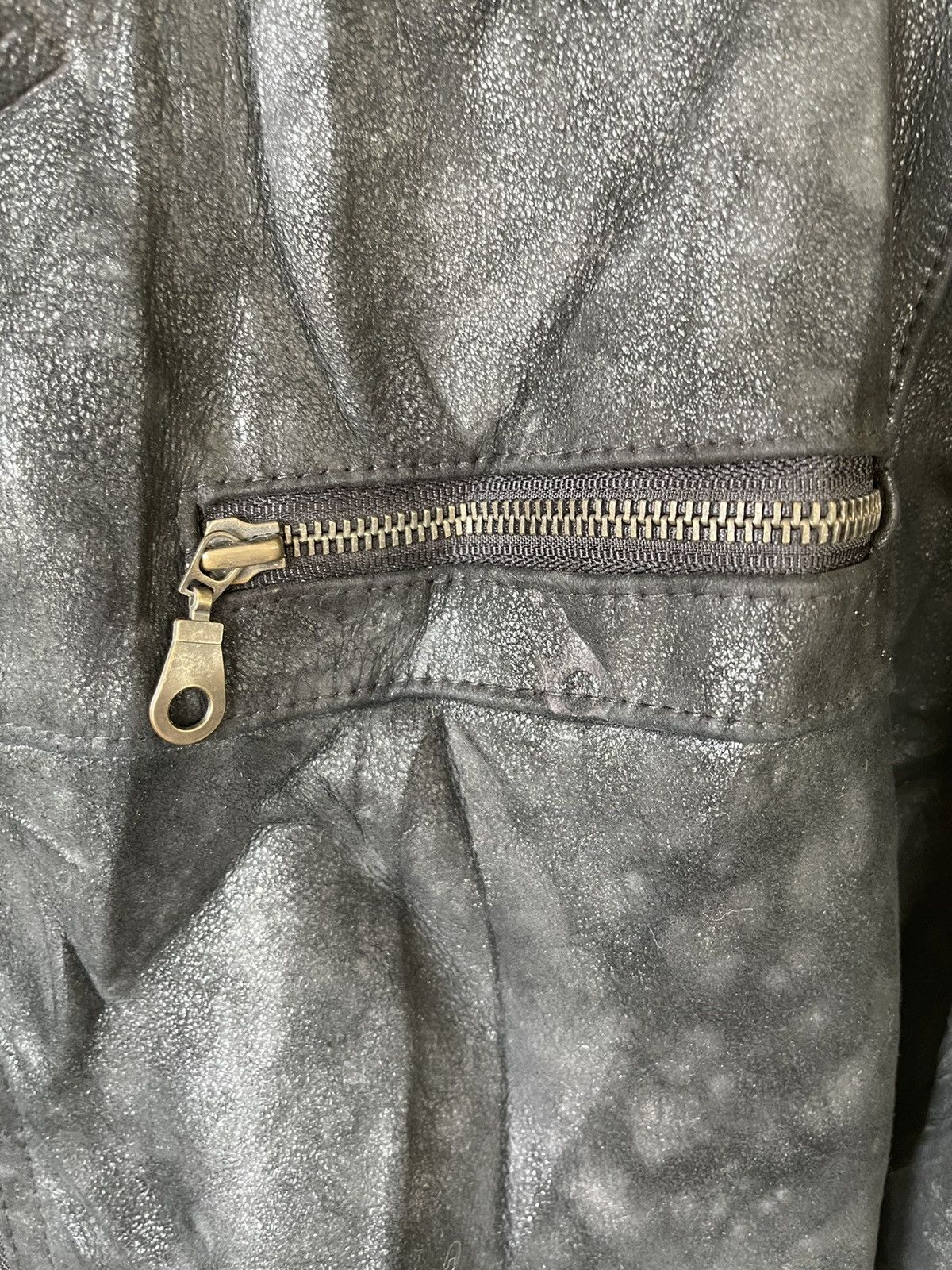 Palomo Spain Vintage EEL COOZY LEATHER JACKET Size US L / EU 52-54 / 3 - 8 Thumbnail